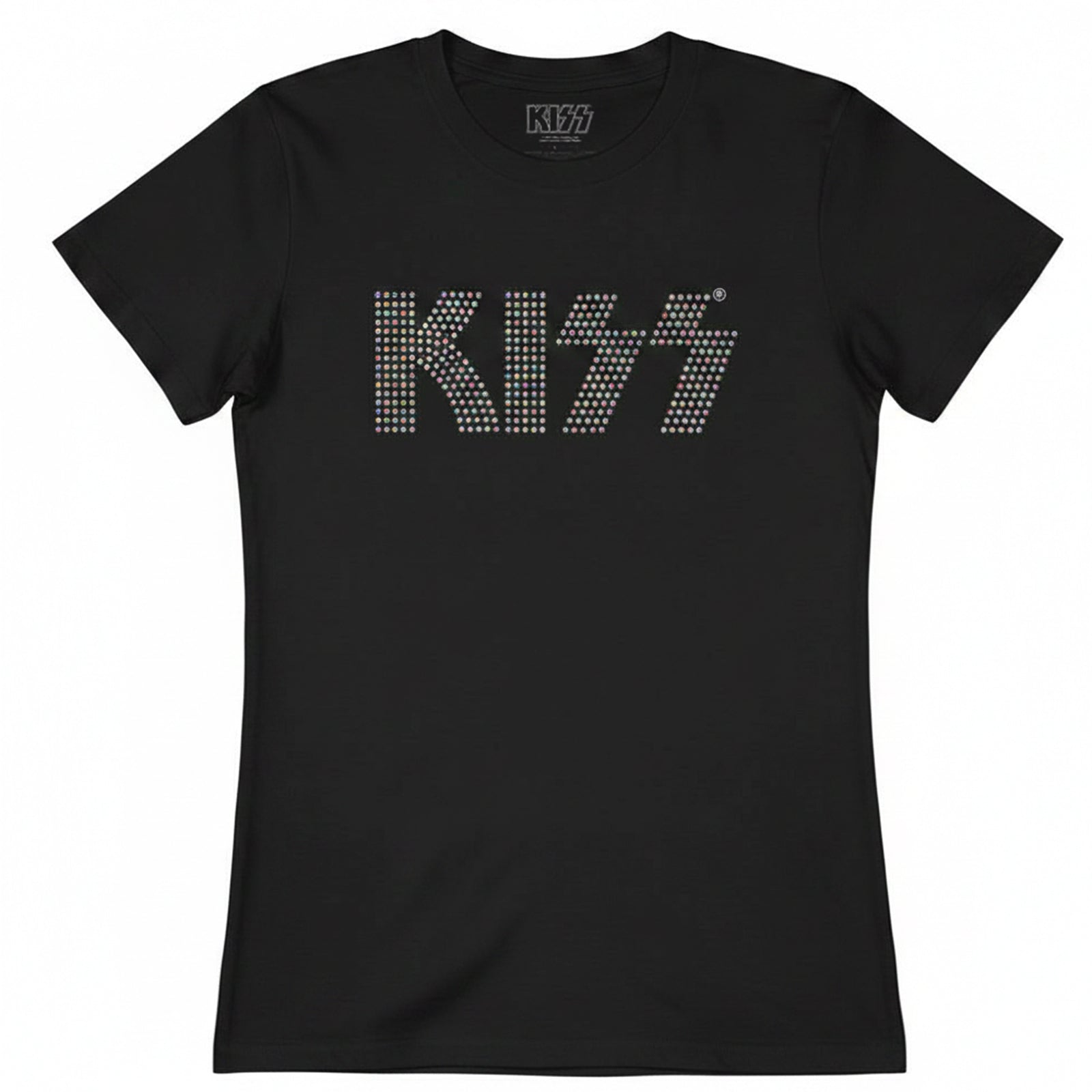 KISS - LOGO - Ladies T-Shirt Black (Embellished)
