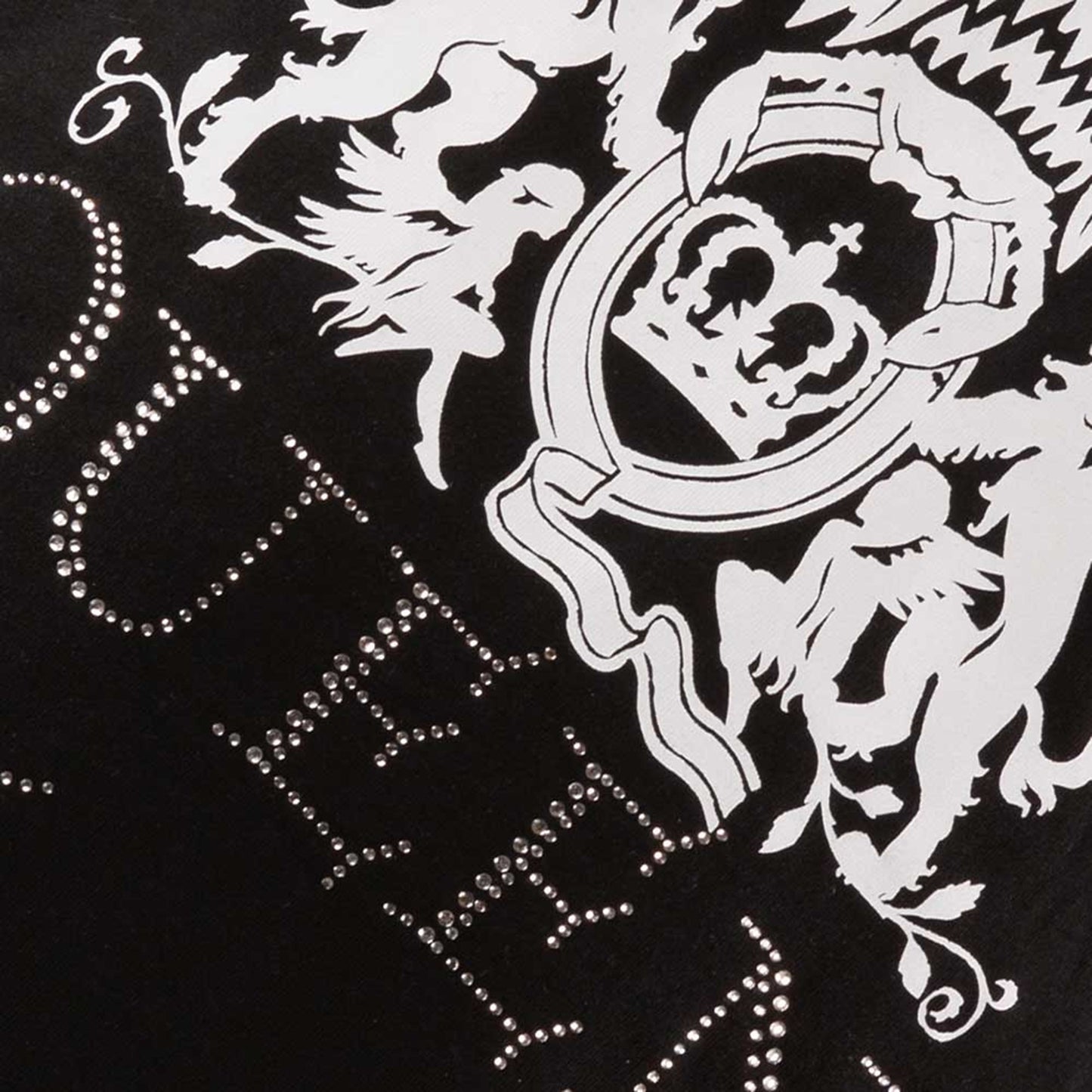 QUEEN - LOGO - Ladies T-Shirt Black (Embellished)