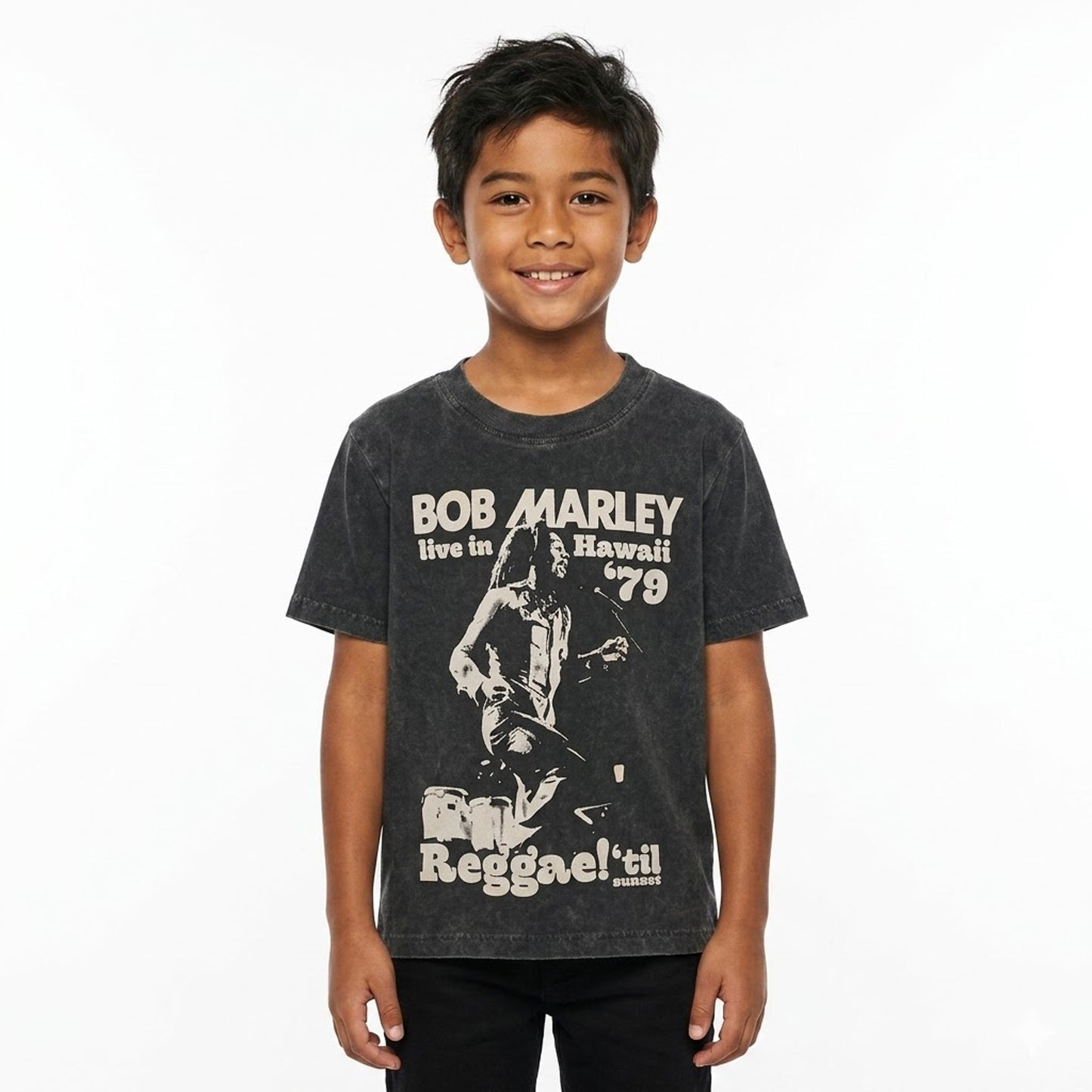 BOB MARLEY - HAWAII SNOW WASH - Kids T-Shirt Grey (Wash Collection)