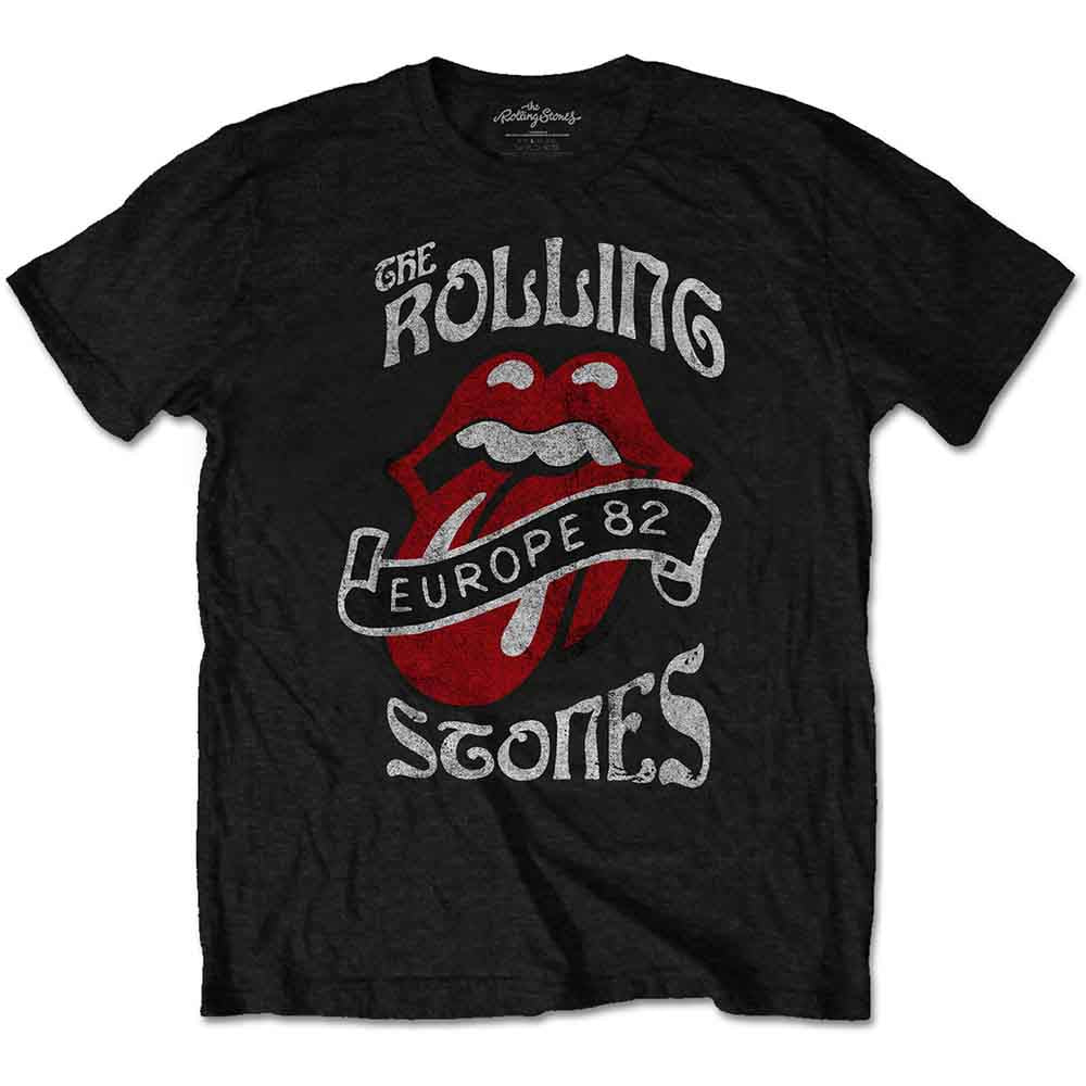 THE ROLLING STONES - EUROPE '82 TOUR - T-Shirt Black