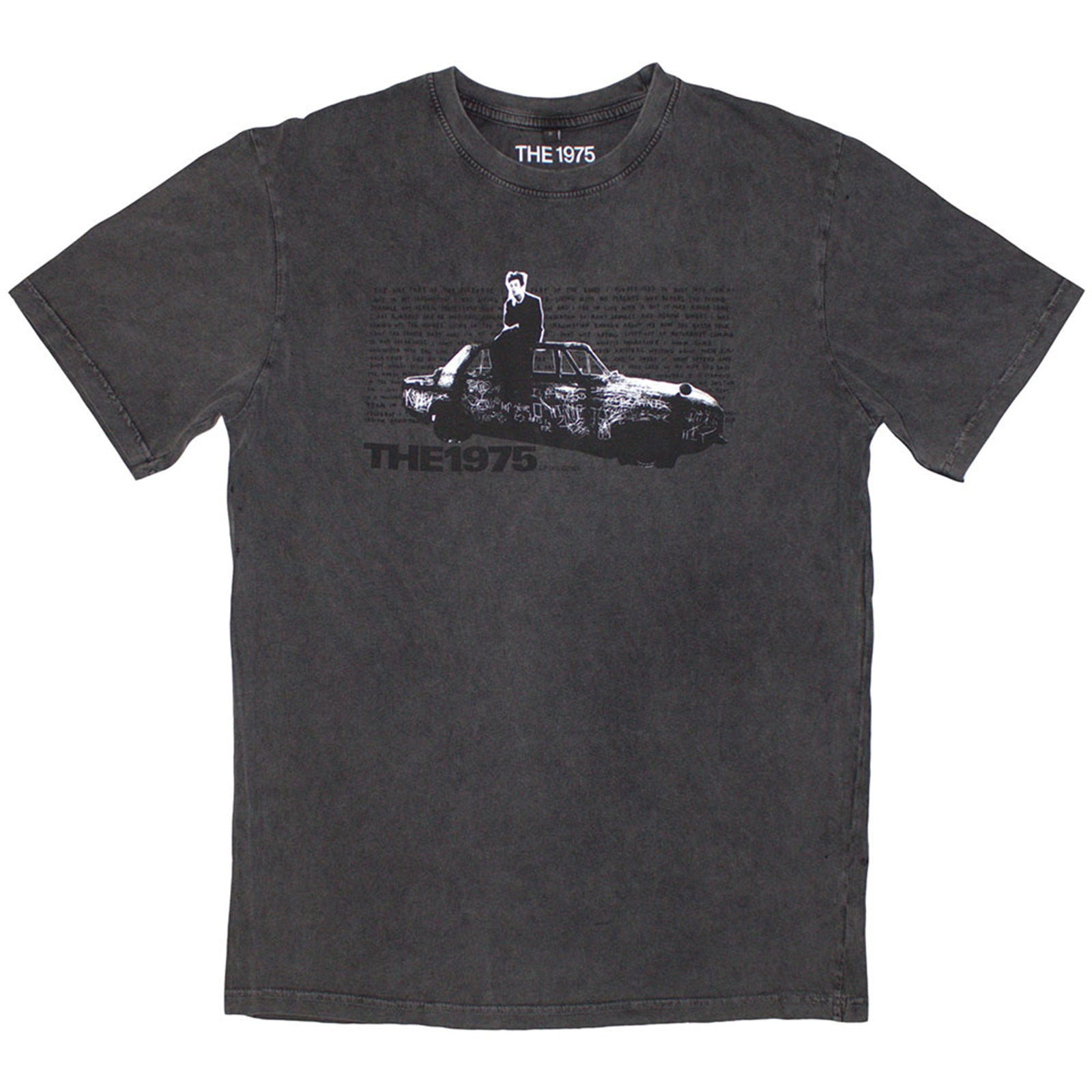 1975, THE - CAR PHOTO - Stone Wash T-Shirt Grey