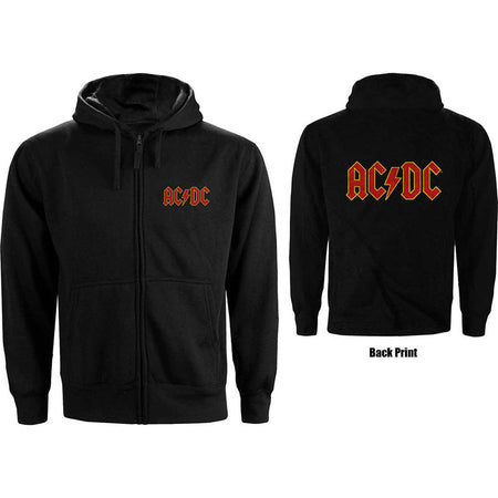 AC DC LOGO Zipped Hoodie