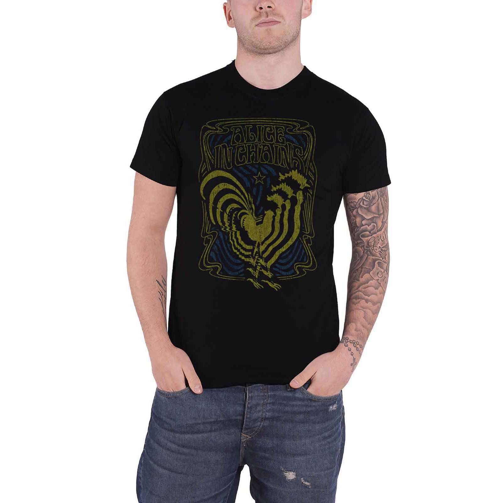 ALICE IN CHAINS - PSYCHEDELIC ROOSTER - T-Shirt Black