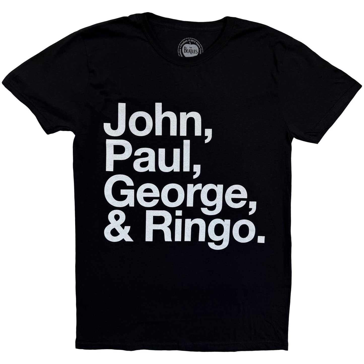 BEATLES, THE - JOHN, PAUL, GEORGE & RINGO - T-Shirt Black