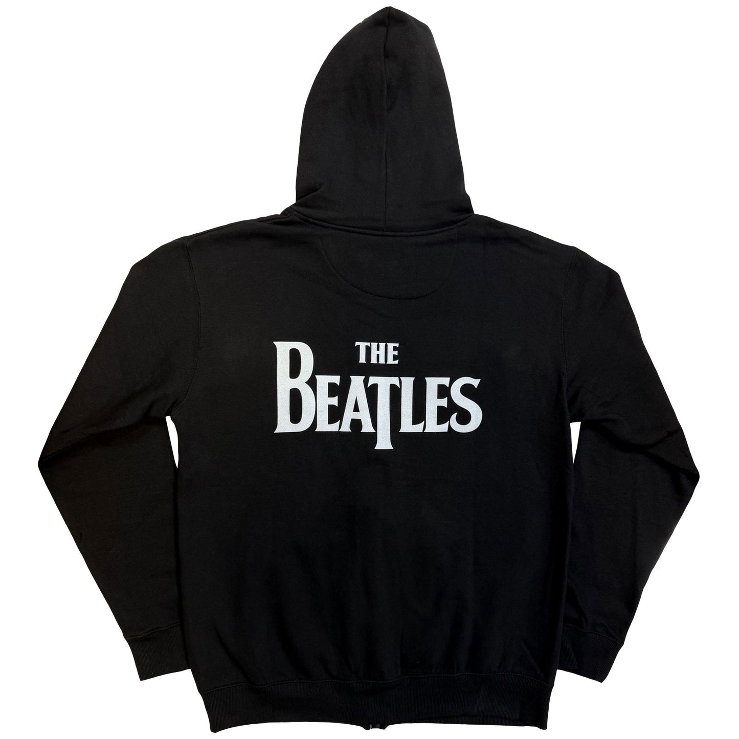 BEATLES, THE - DROP T LOGO - Zipped Hoodie Black (Back Print)