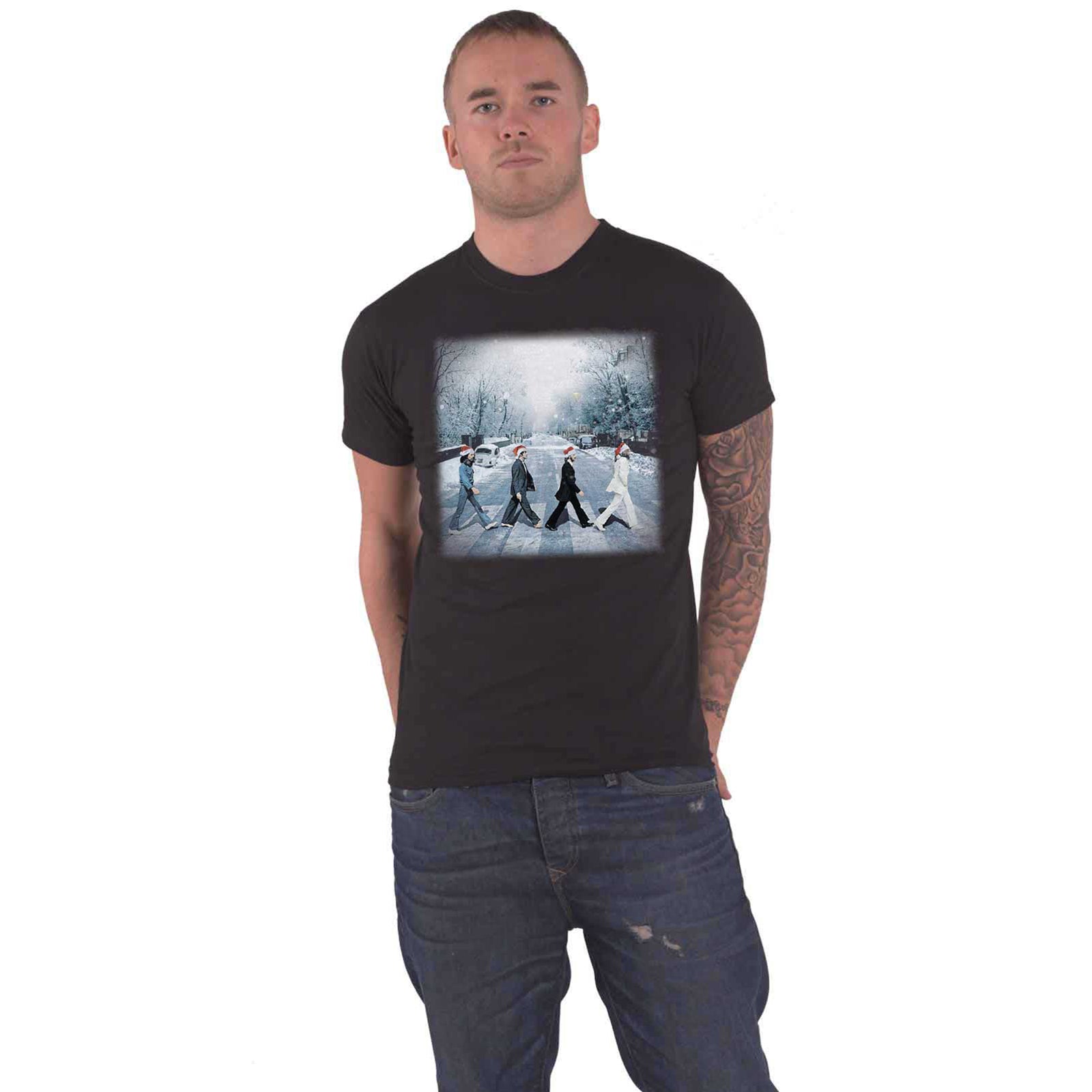 BEATLES, THE - ABBEY CHRISTMAS - T-Shirt Black