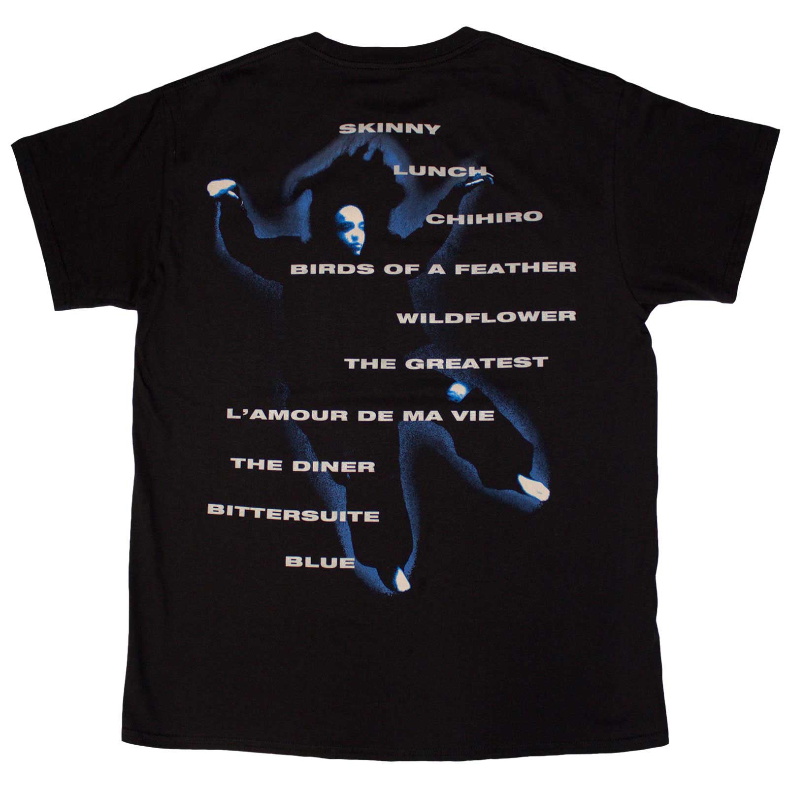 BILLIE EILISH - HIT ME HARD AND SOFT TRACKLIST - T-Shirt Black (Back P