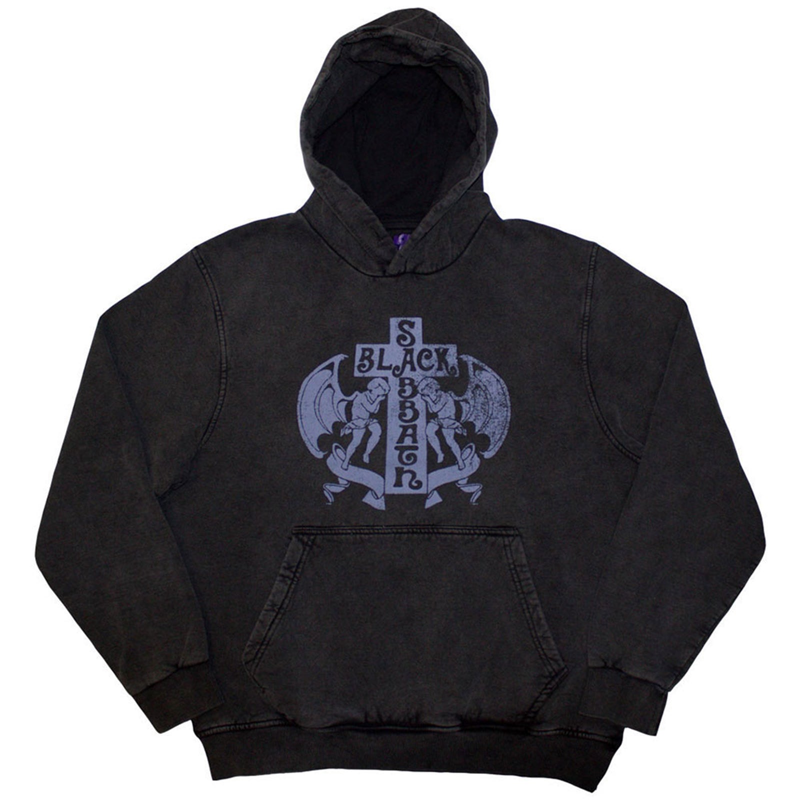 BLACK SABBATH - ANGELS - Stone Wash Pullover Hoodie Grey