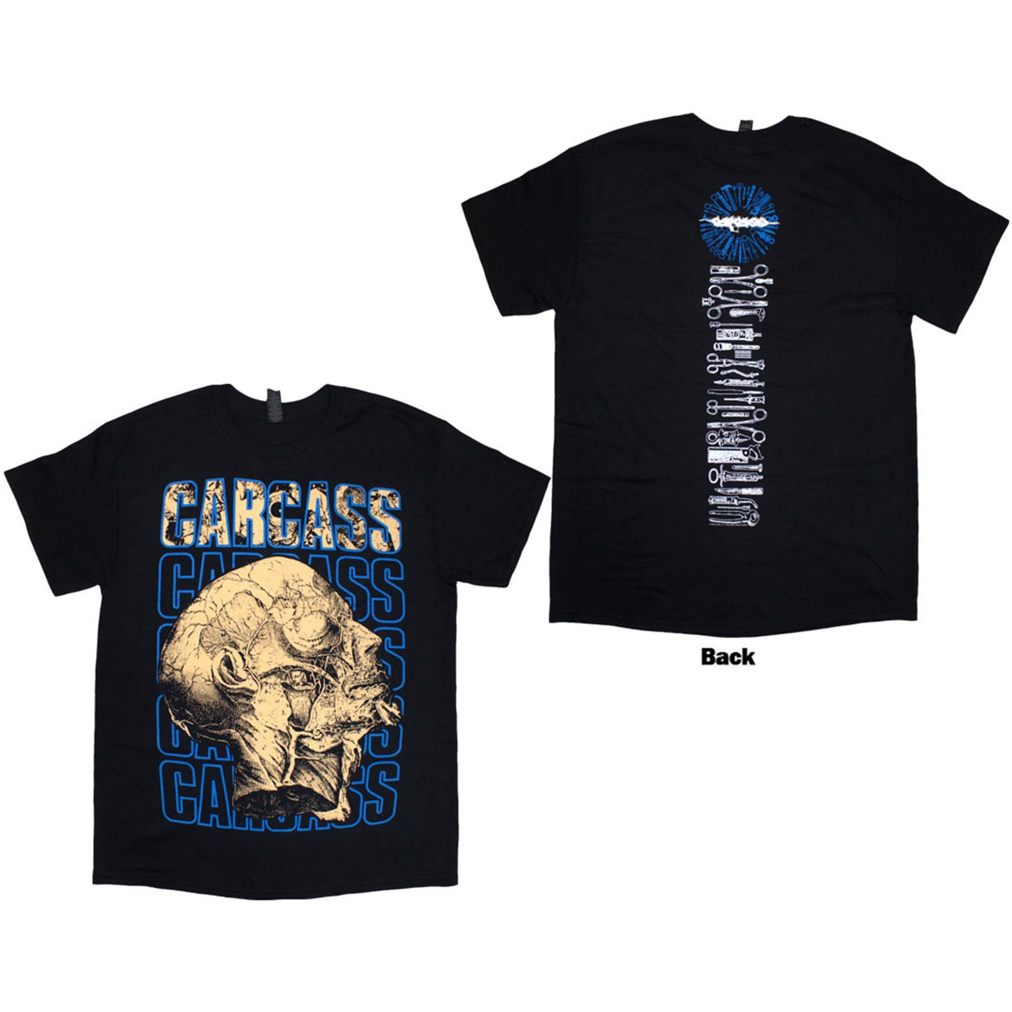CARCASS - NECRO HEAD - T-Shirt Black (Back Print)