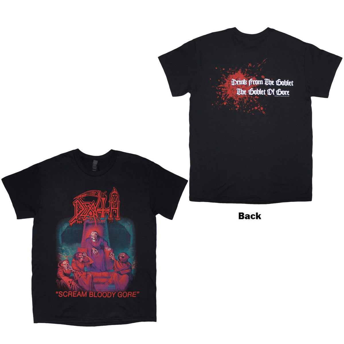 DEATH - SCREAM BLOODY GORE - T-Shirt Black (Back Print)