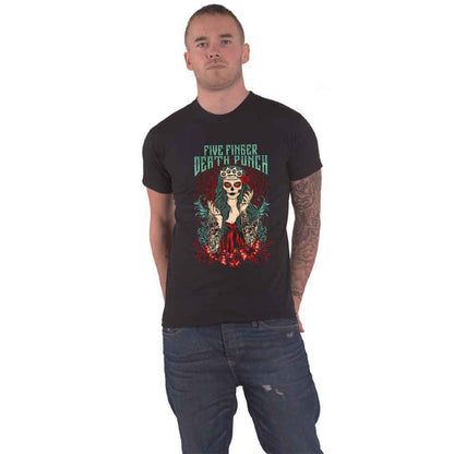FIVE FINGER DEATH PUNCH - LADY MUERTA - T-Shirt Black