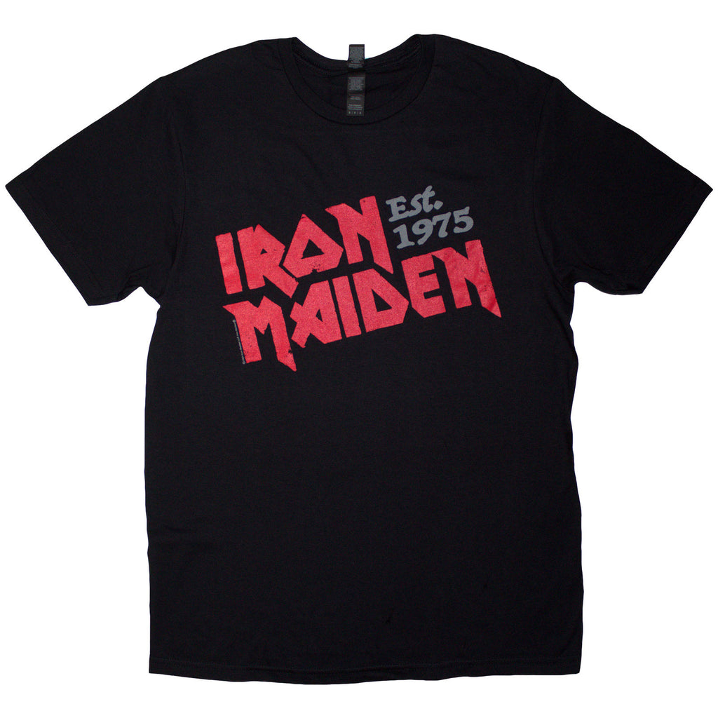 IRON MAIDEN EST. 1975 SLANTED LOGO T Shirt