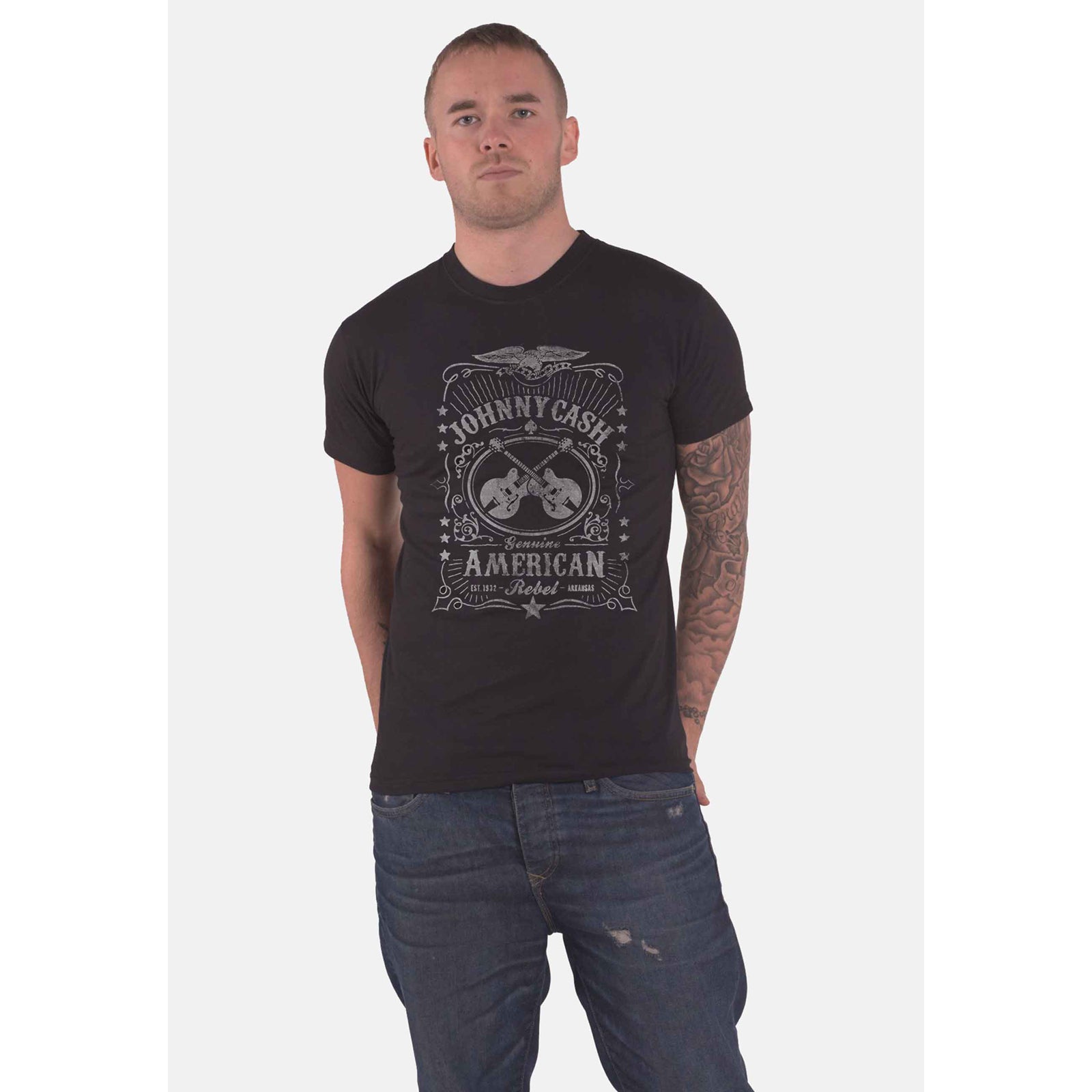 JOHNNY CASH - AMERICAN REBEL 2 - T-Shirt Black
