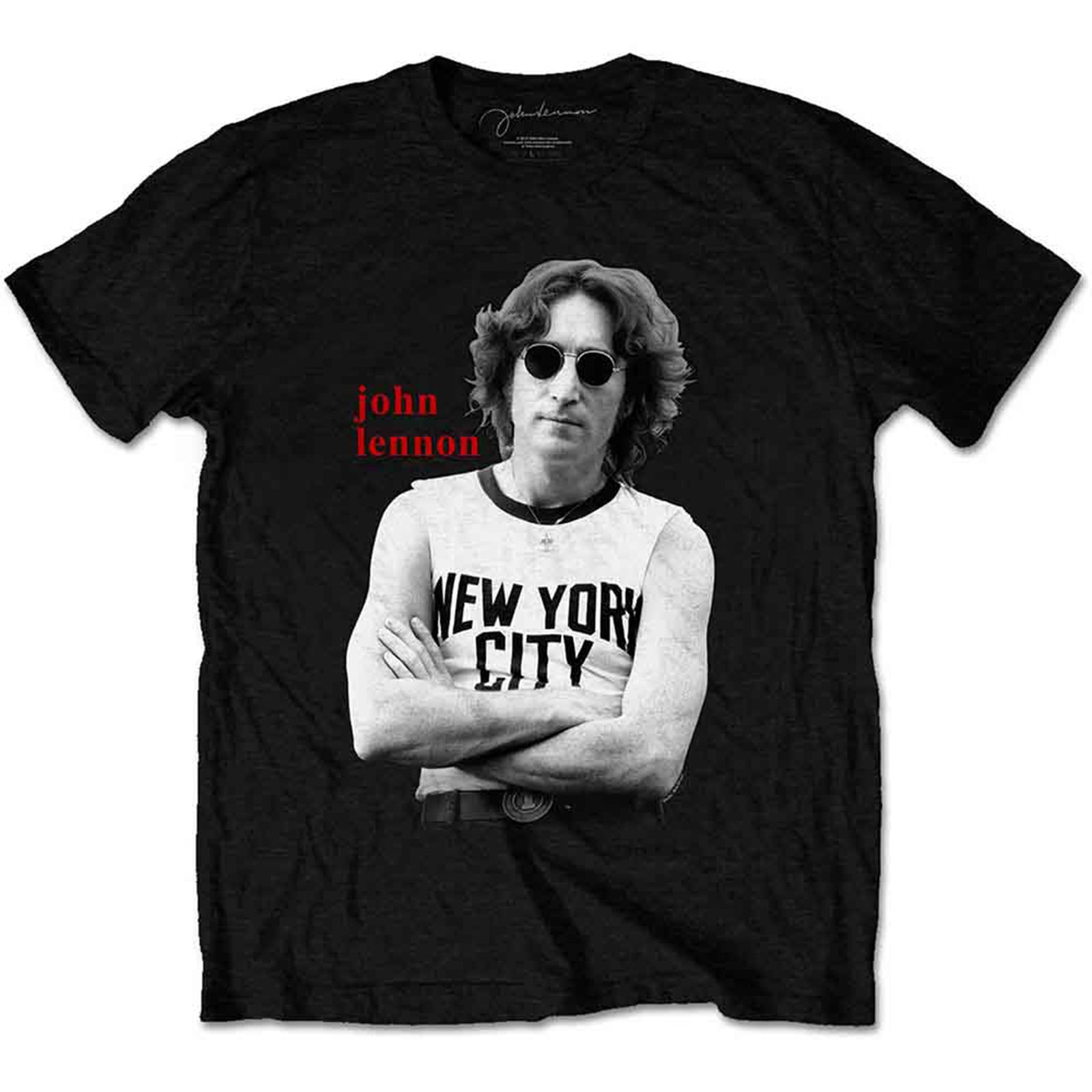 JOHN LENNON - NEW YORK CITY BLACK & WHITE - T-Shirt Black