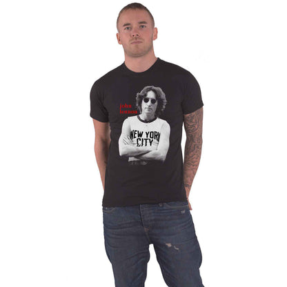 JOHN LENNON - NEW YORK CITY BLACK & WHITE - T-Shirt Black
