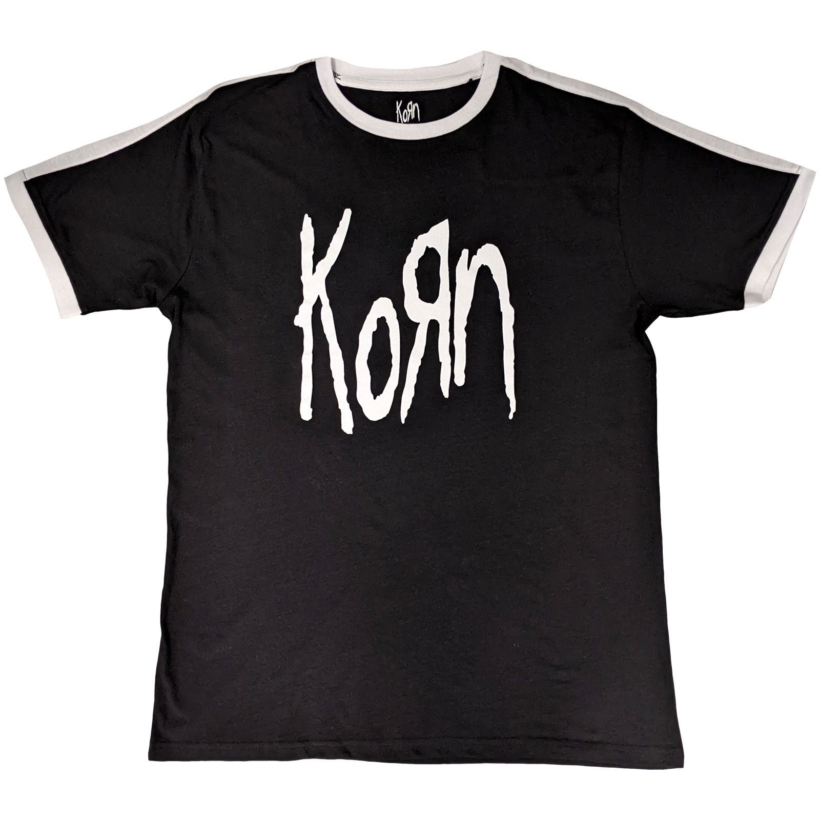 Korn ロゴ Tシャツ 黒デッドストックリミテッドエディション KORN - LOGO - Ringer T-Shirt Black