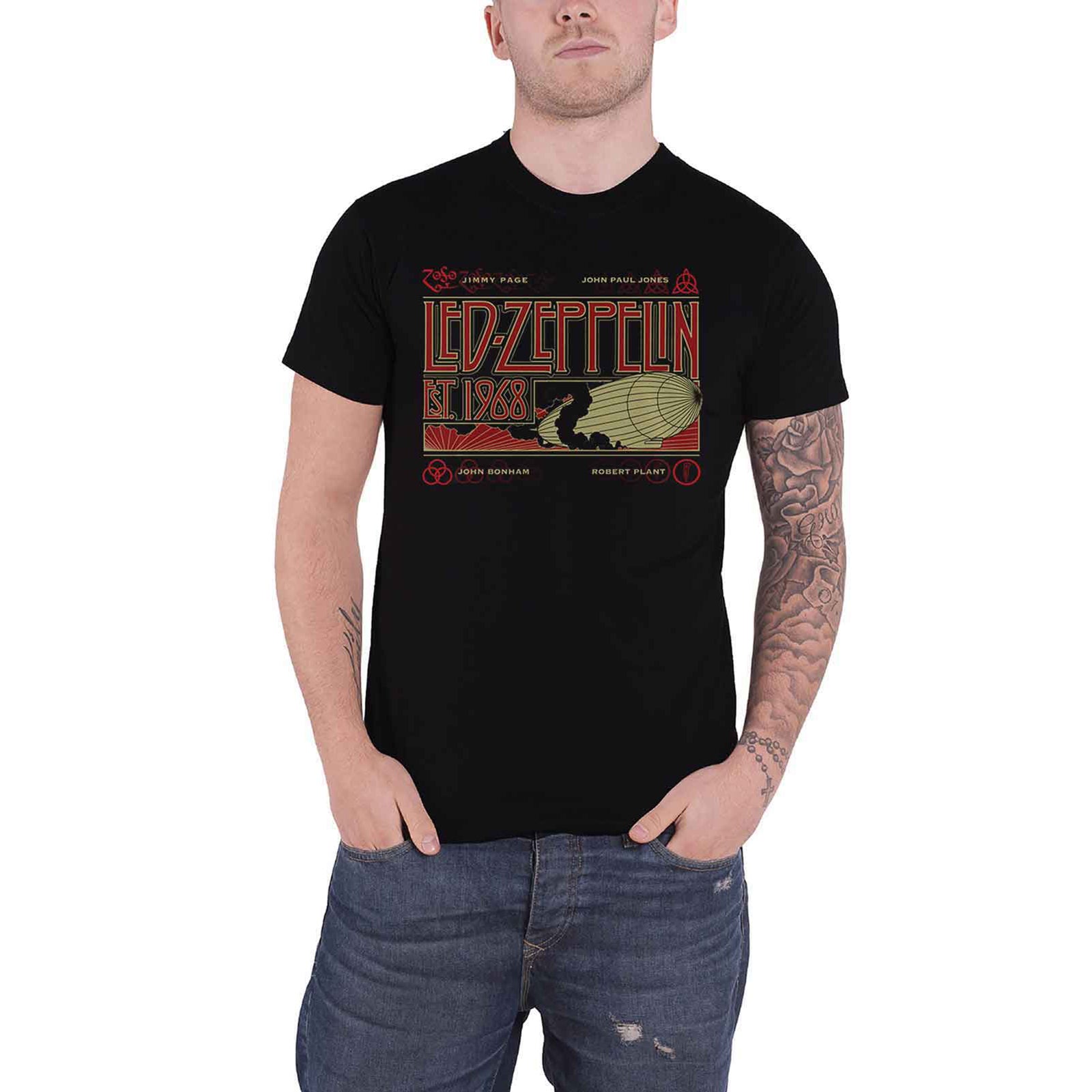 LED ZEPPELIN - ZEPPELIN & SMOKE - T-Shirt Black