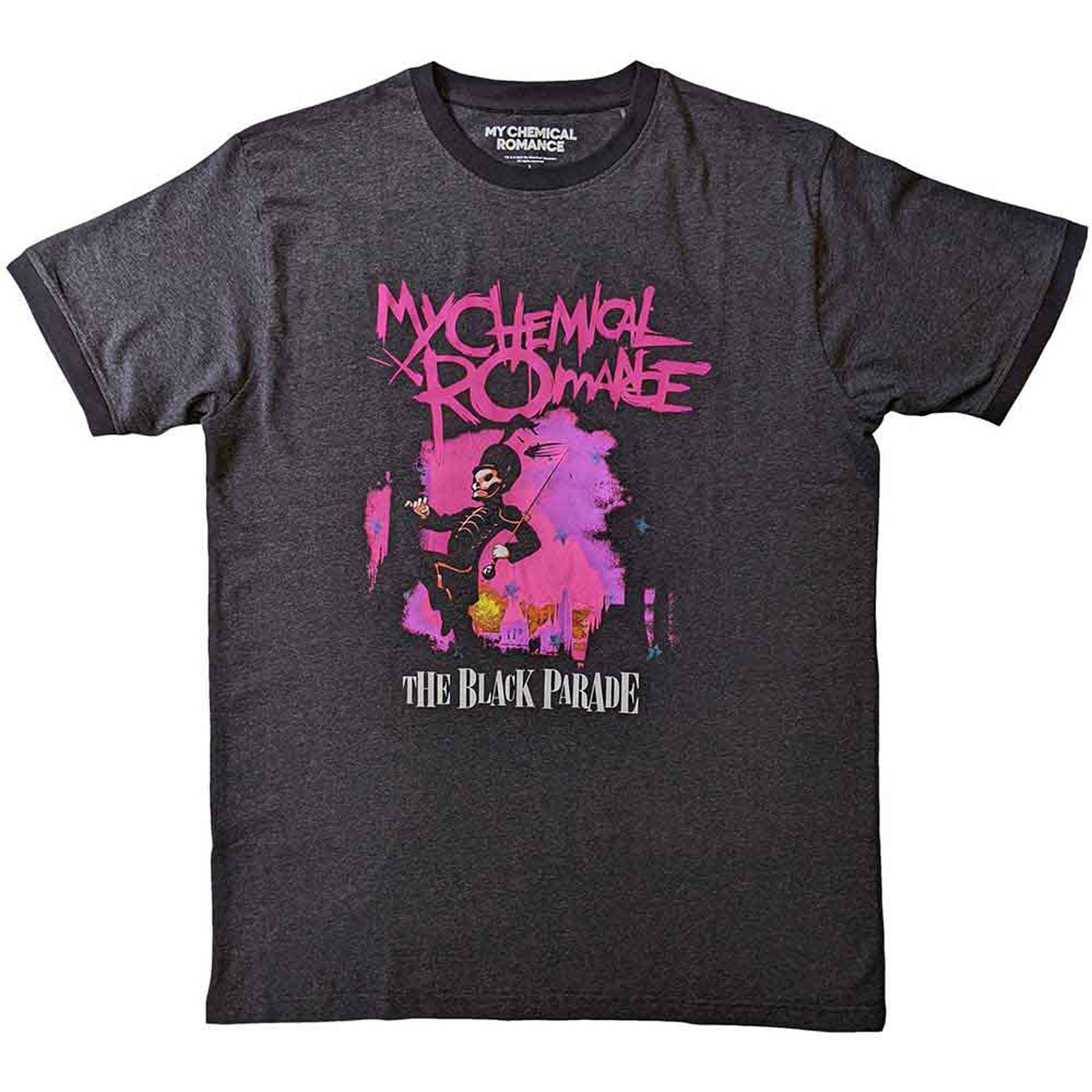 MY CHEMICAL ROMANCE Glory Stomper Tシャツ MY CHEMICAL ROMANCE - MARCH - Ringer T-Shirt Grey