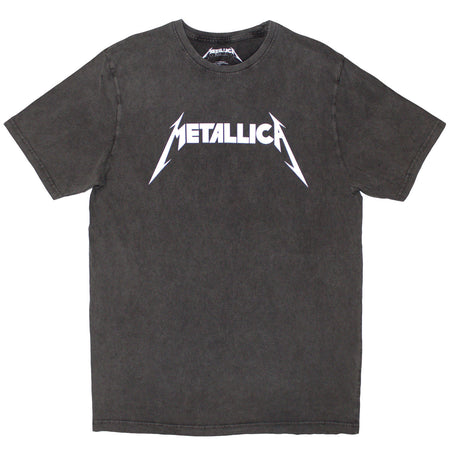 METALLICA LOGO Stone Wash T Shirt