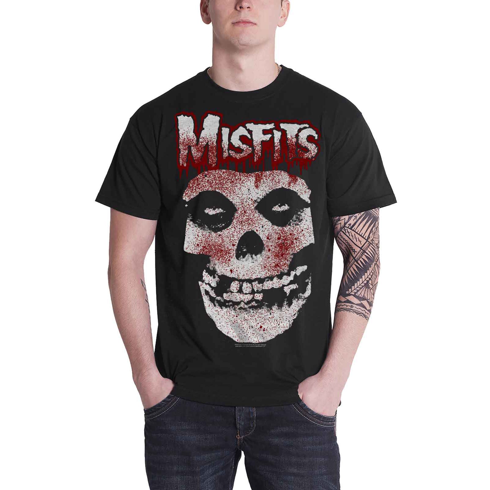 MISFITS - BLOOD DRIP SKULL - T-Shirt Black