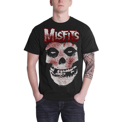 MISFITS - BLOOD DRIP SKULL - T-Shirt Black