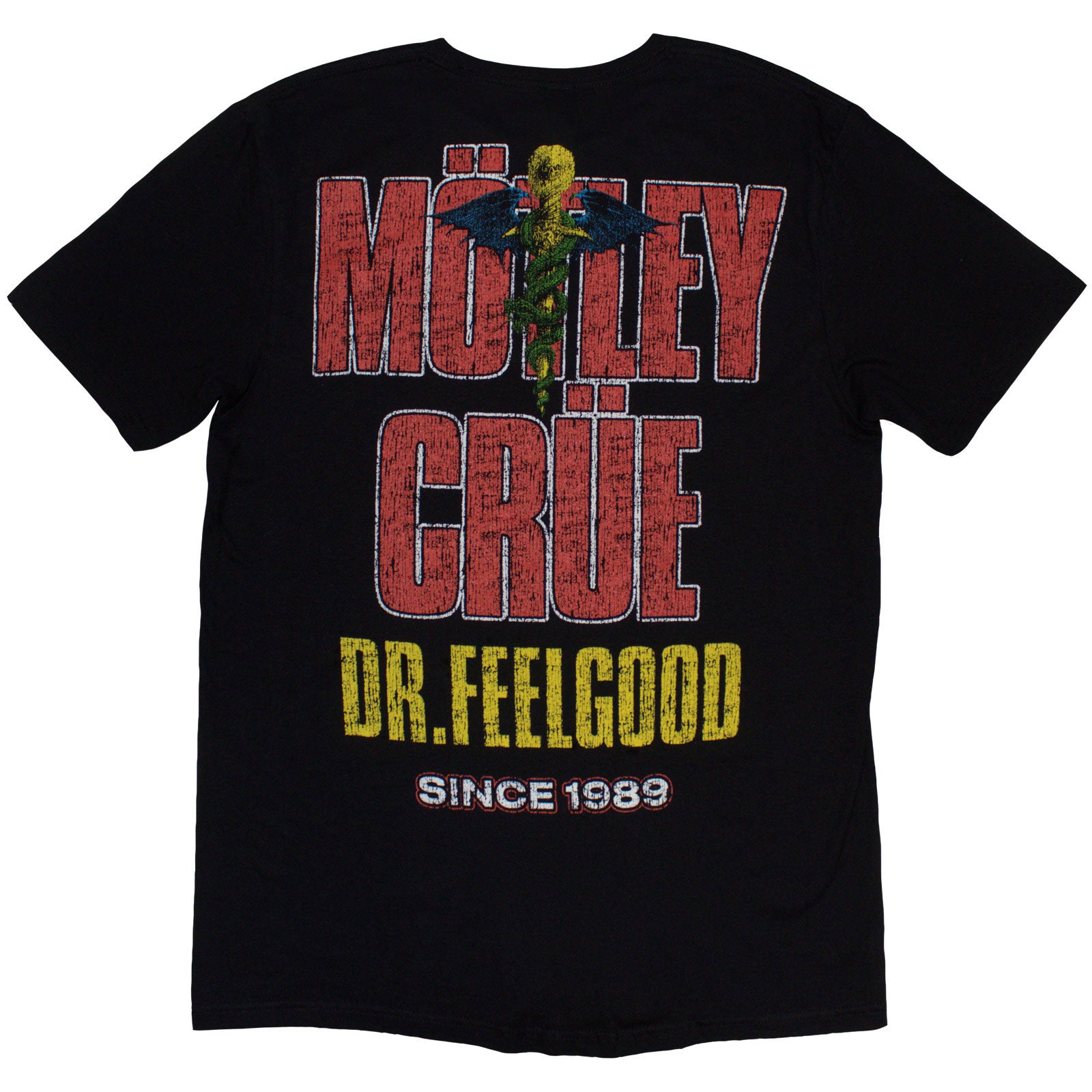 MOTLEY CRUE - DR FEELGOOD CIRCLE PHOTO 1 - T-Shirt Black (Back Print)