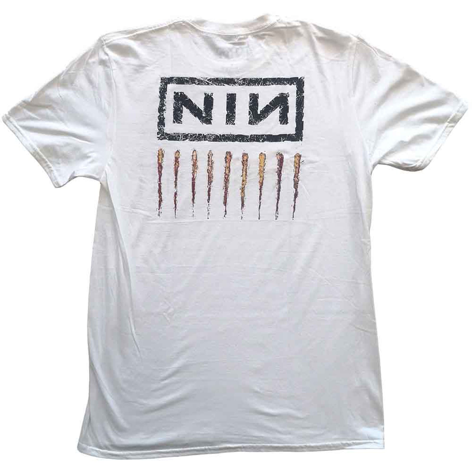 NINE INCH NAILS - DOWNWARD SPIRAL - T-Shirt White (Back Print)