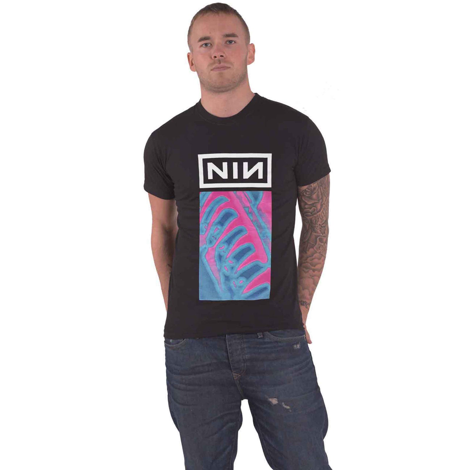 NINE INCH NAILS - PRETTY HATE MACHINE NEON - T-Shirt Black