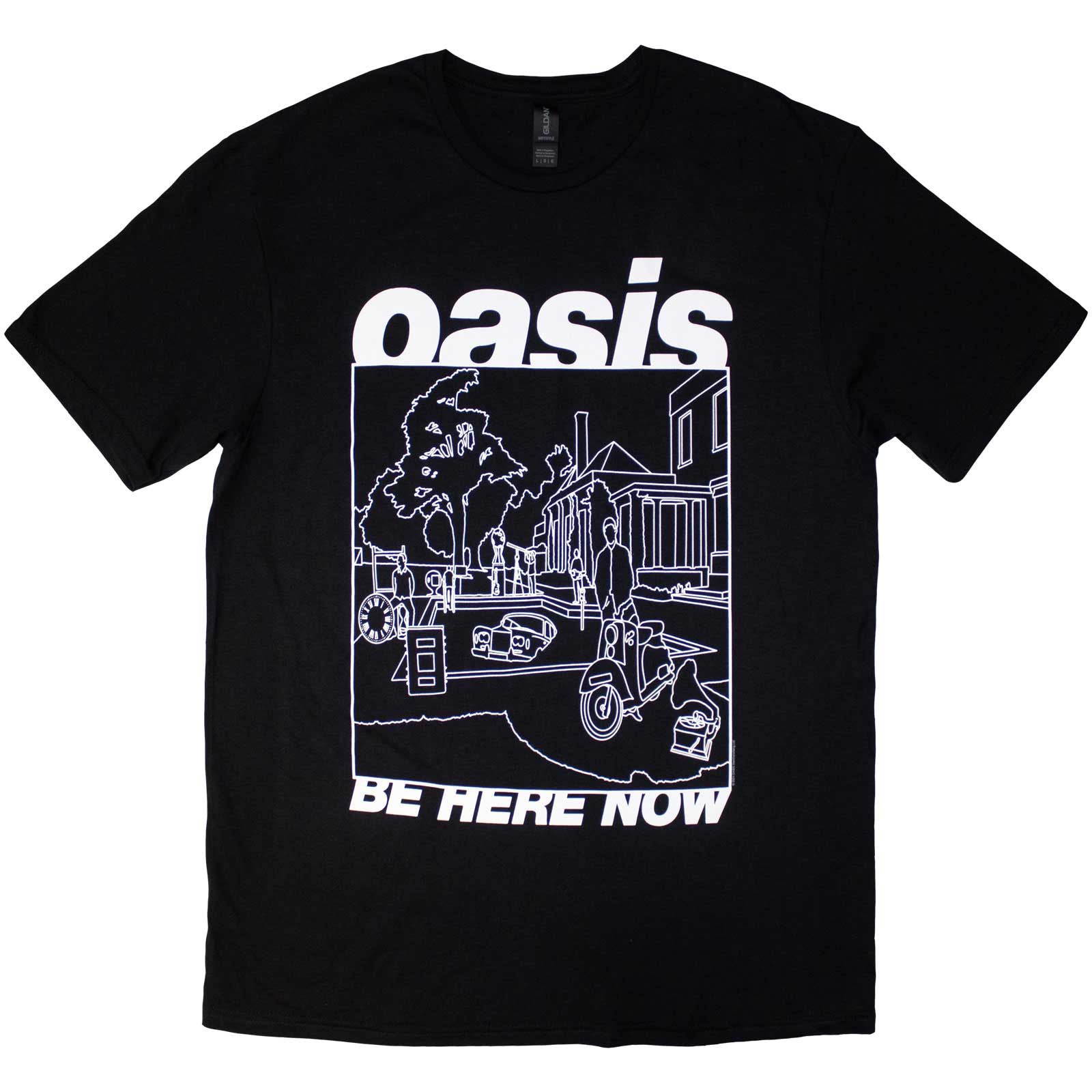 OASIS - BE HERE NOW LINE DRAWING - T-Shirt Black