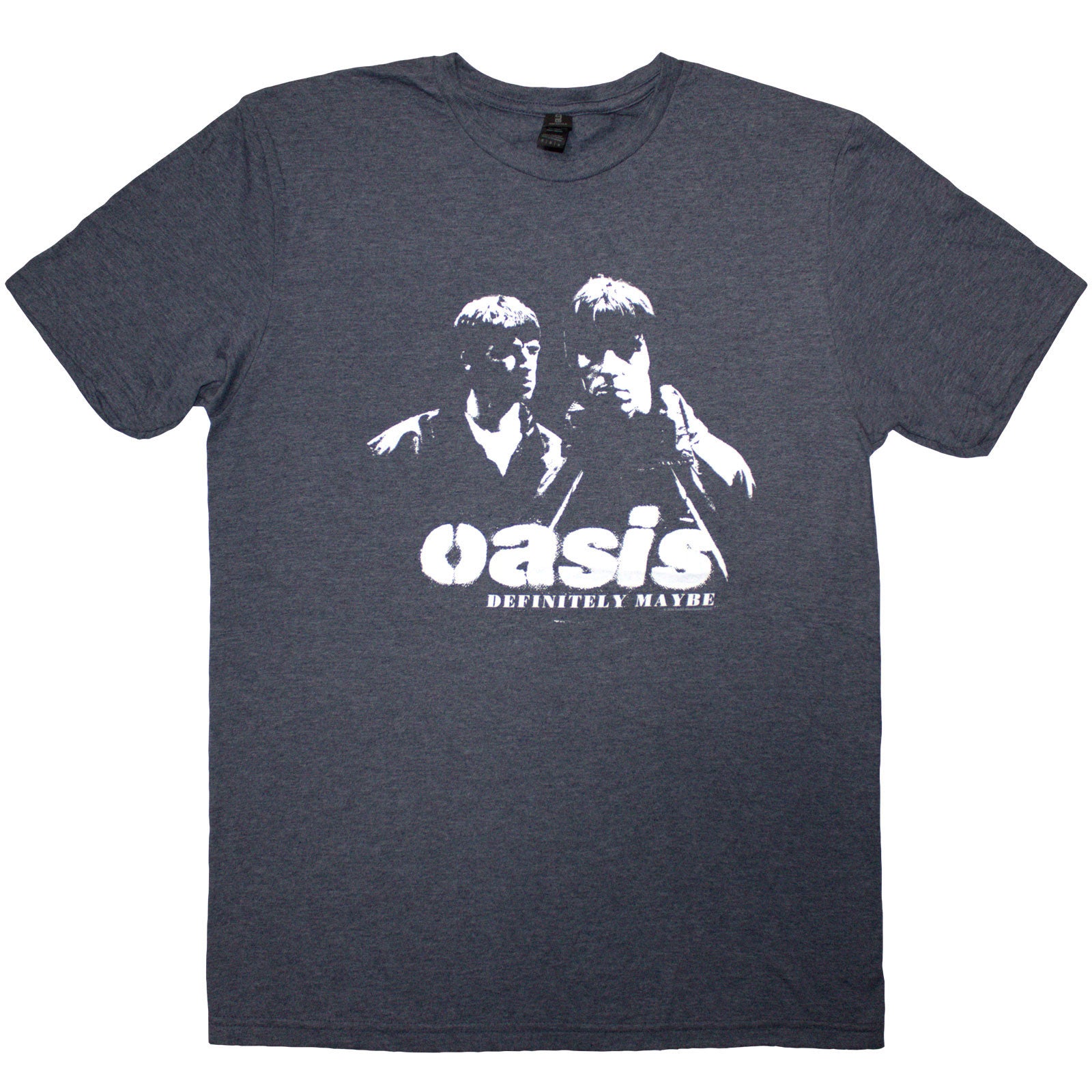 OASIS - DEFINITELY MAYBE PHOTO STENCIL - T-Shirt Blue