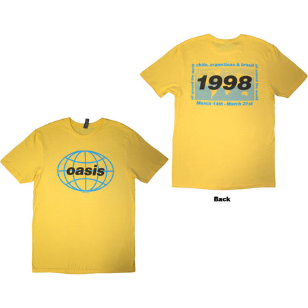 OASIS 1998 WORLD TOUR SOUTH AMERICA T Shirt