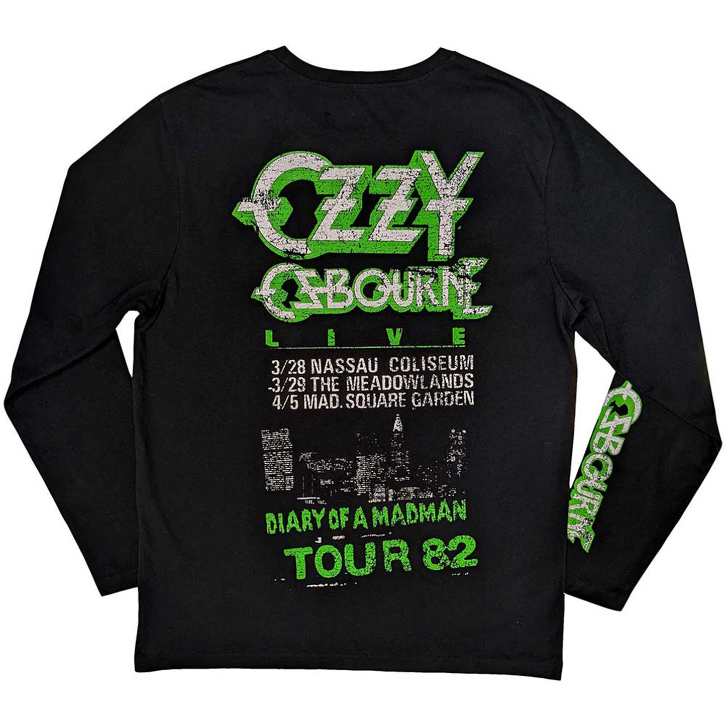 OZZY OSBOURNE - MADMAN LOOSE - Long Sleeve T-Shirt Black (Back & Sleeve Print)