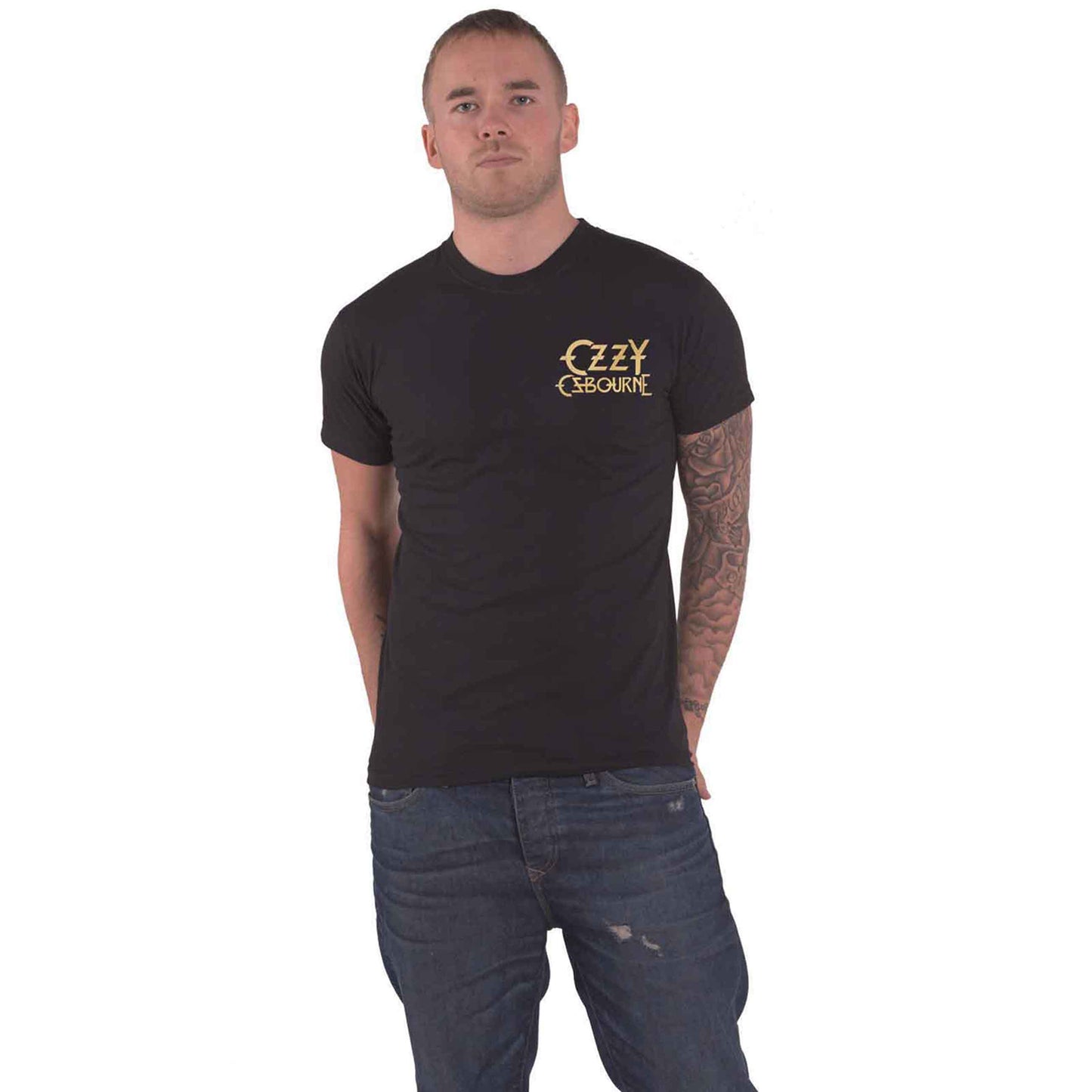OZZY OSBOURNE - PATIENT NO. 9 GOLD LOGO - T-Shirt Black (Back Print)