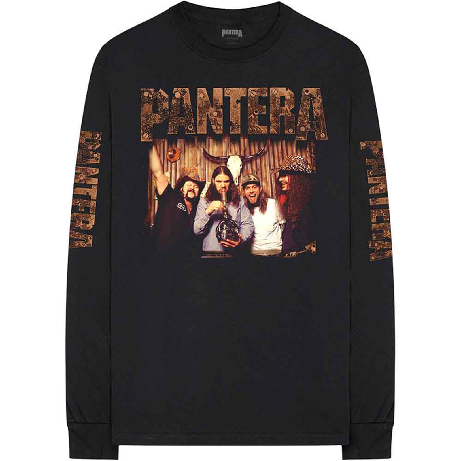PANTERA - BONG GROUP - Long Sleeve T-Shirt Black (Sleeve Print)