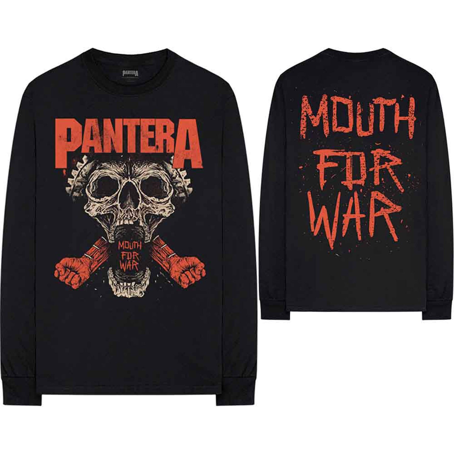 PANTERA - MOUTH FOR WAR - Long Sleeve T-Shirt Black (Back Print)
