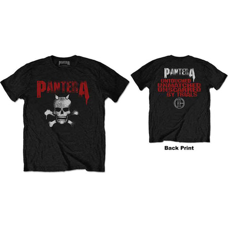 PANTERA HORNED SKULL STENCIL T Shirt