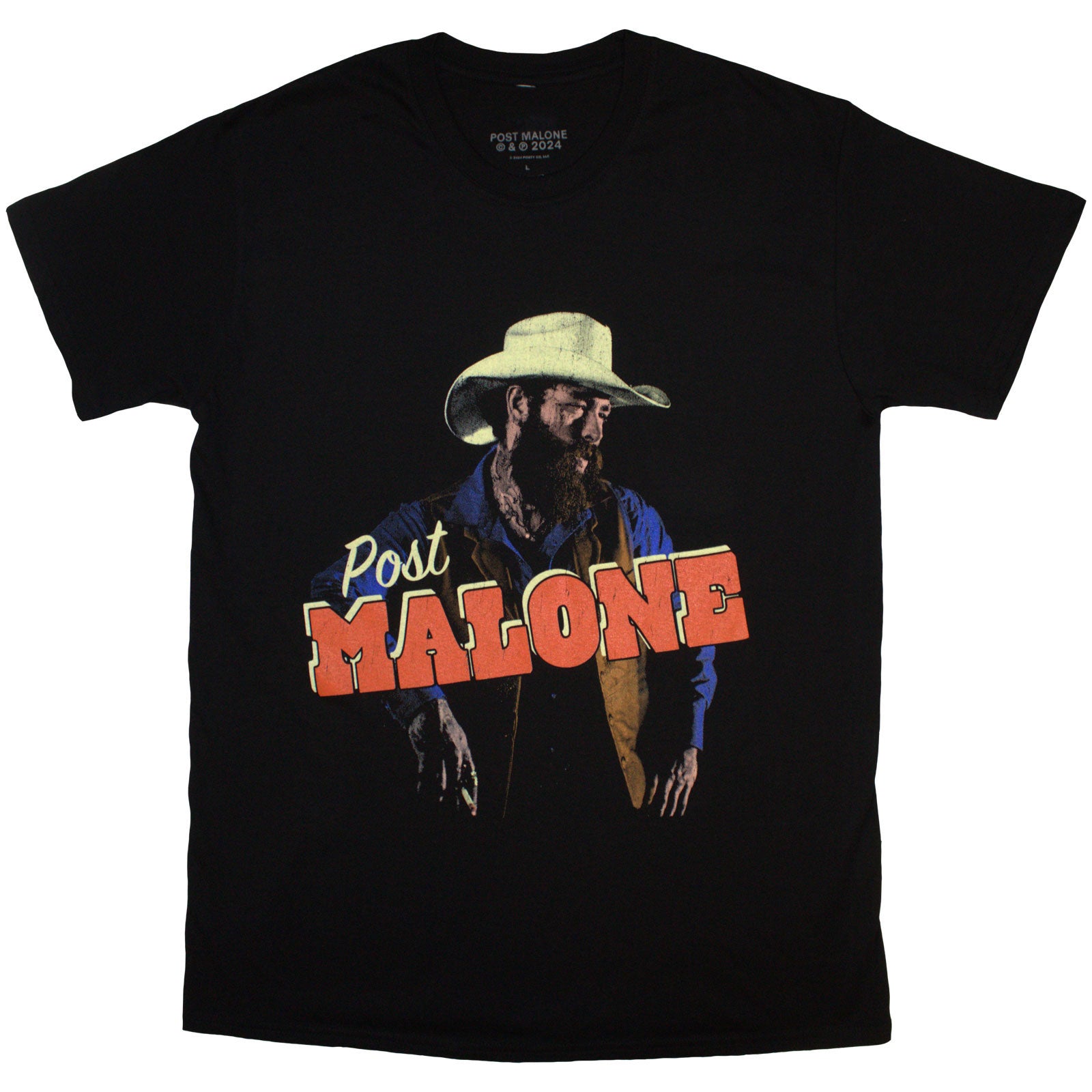 POST MALONE - COWBOY - T-Shirt Black