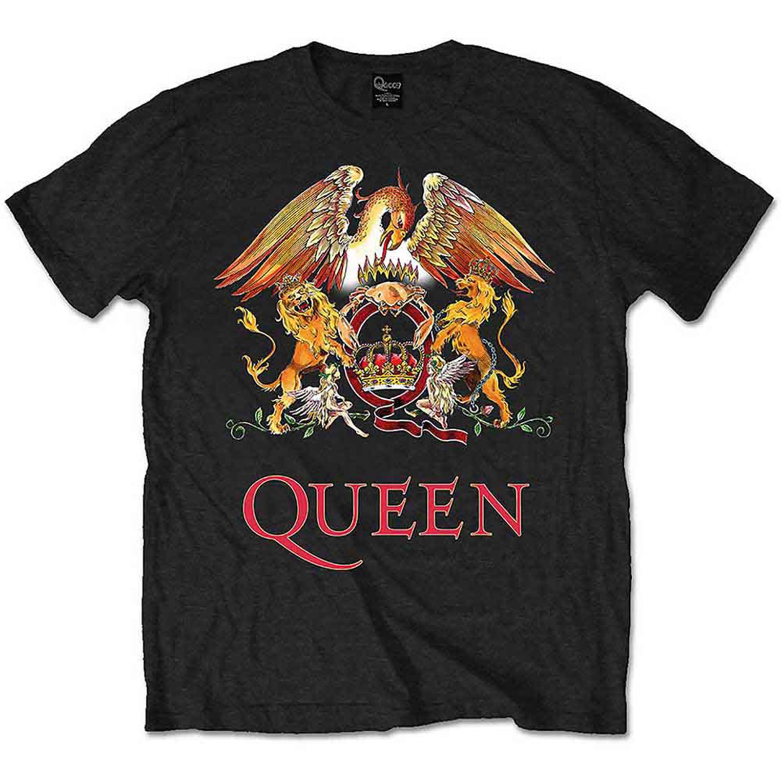 QUEEN - CLASSIC CREST - T-Shirt Black