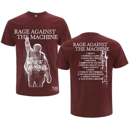 RAGE AGAINST THE MACHINE - BOLA ALBUM COVER - T-Shirt Red (Back Print)