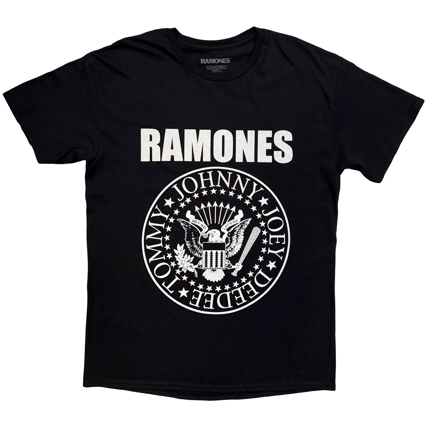 RAMONES - HEY HO (FRONT & BACK) - T-Shirt Black (Back Print)