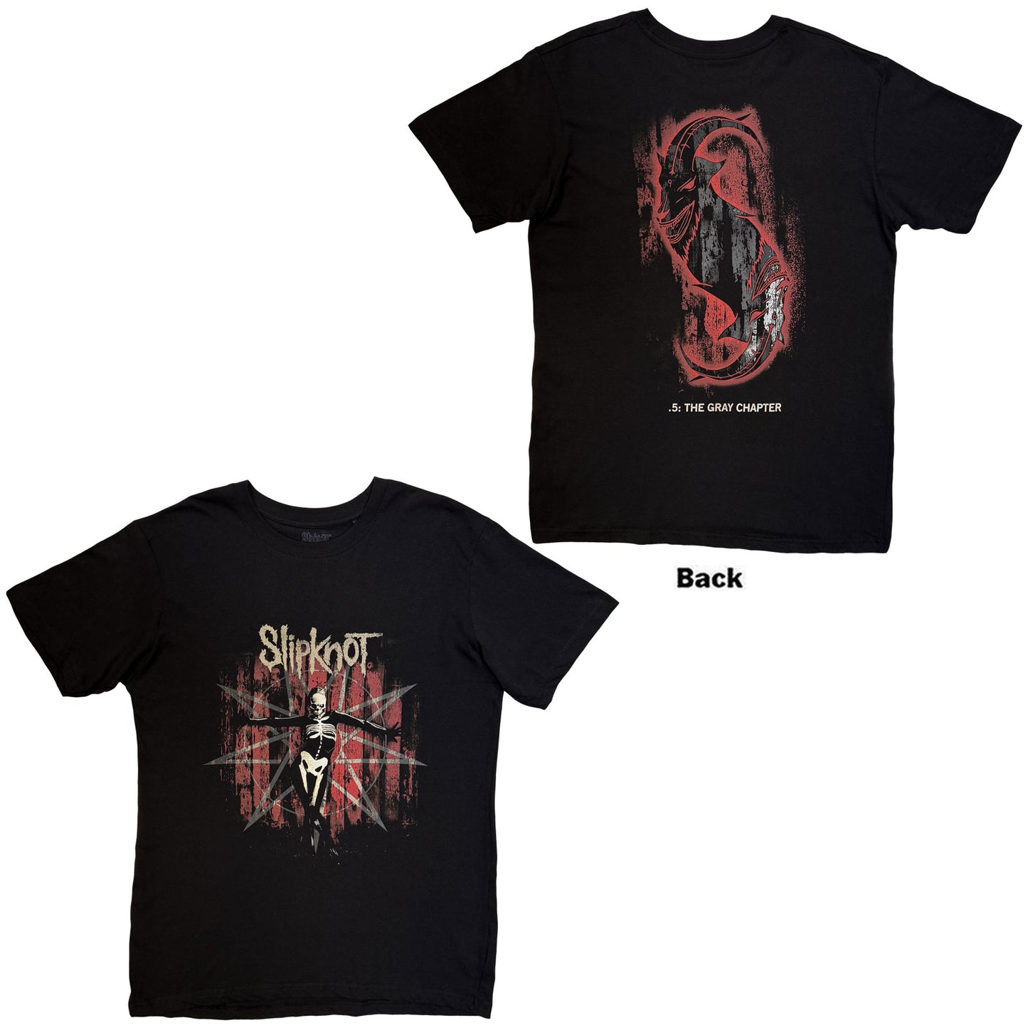 SLIPKNOT - .5: THE GRAY CHAPTER - T-Shirt Black (Back Print)