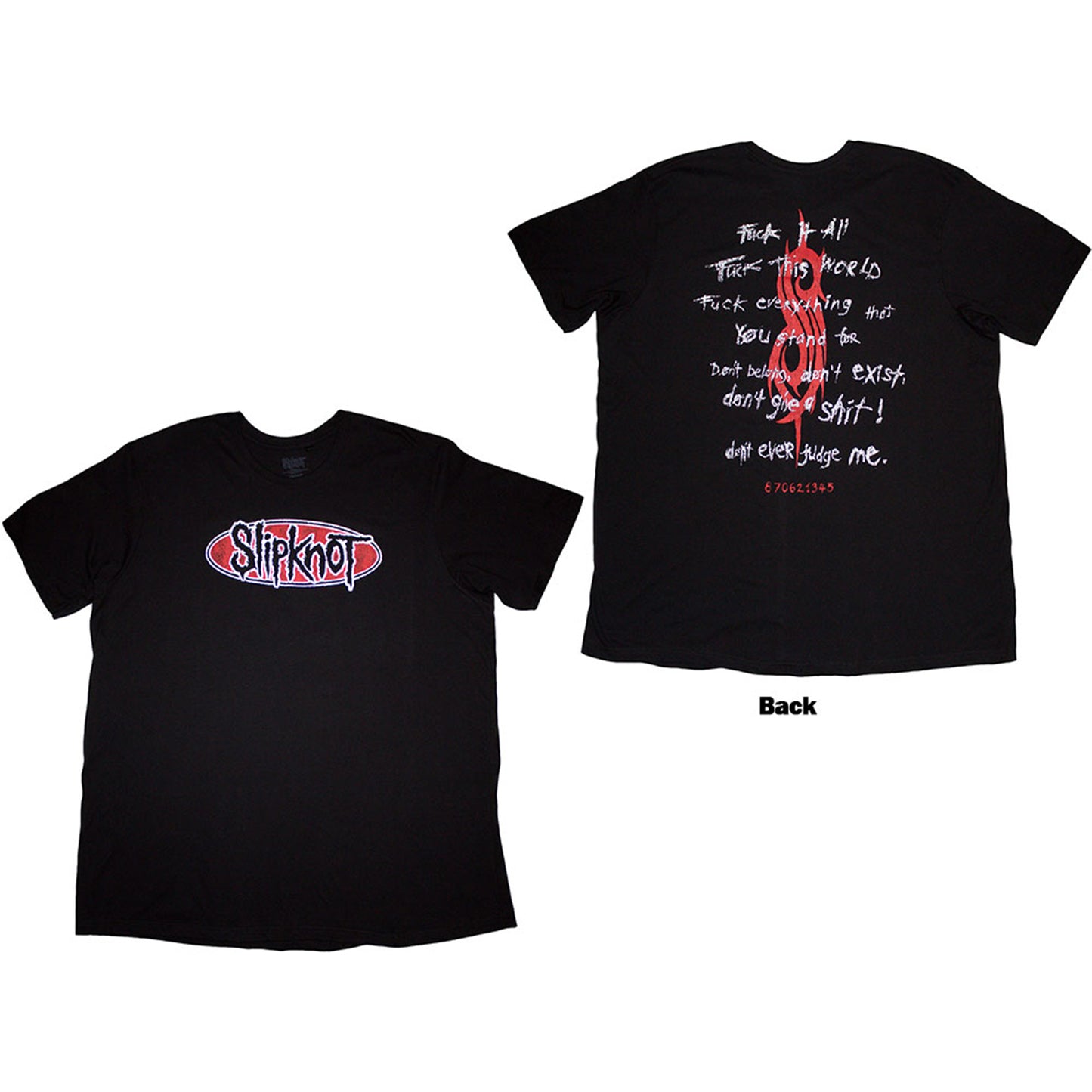 SLIPKNOT - F IT ALL - T-Shirt Black (Back Print)