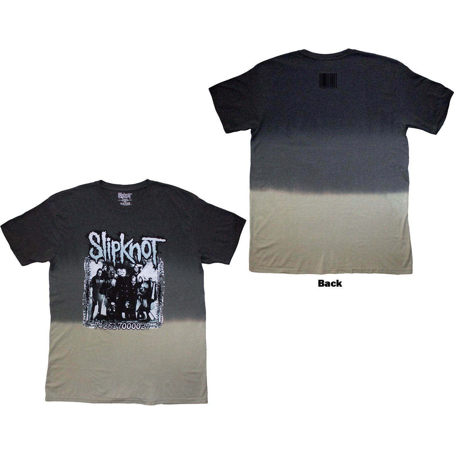 SLIPKNOT - BARCODE PHOTO - T-Shirt Grey (Back Print & Wash Collection)