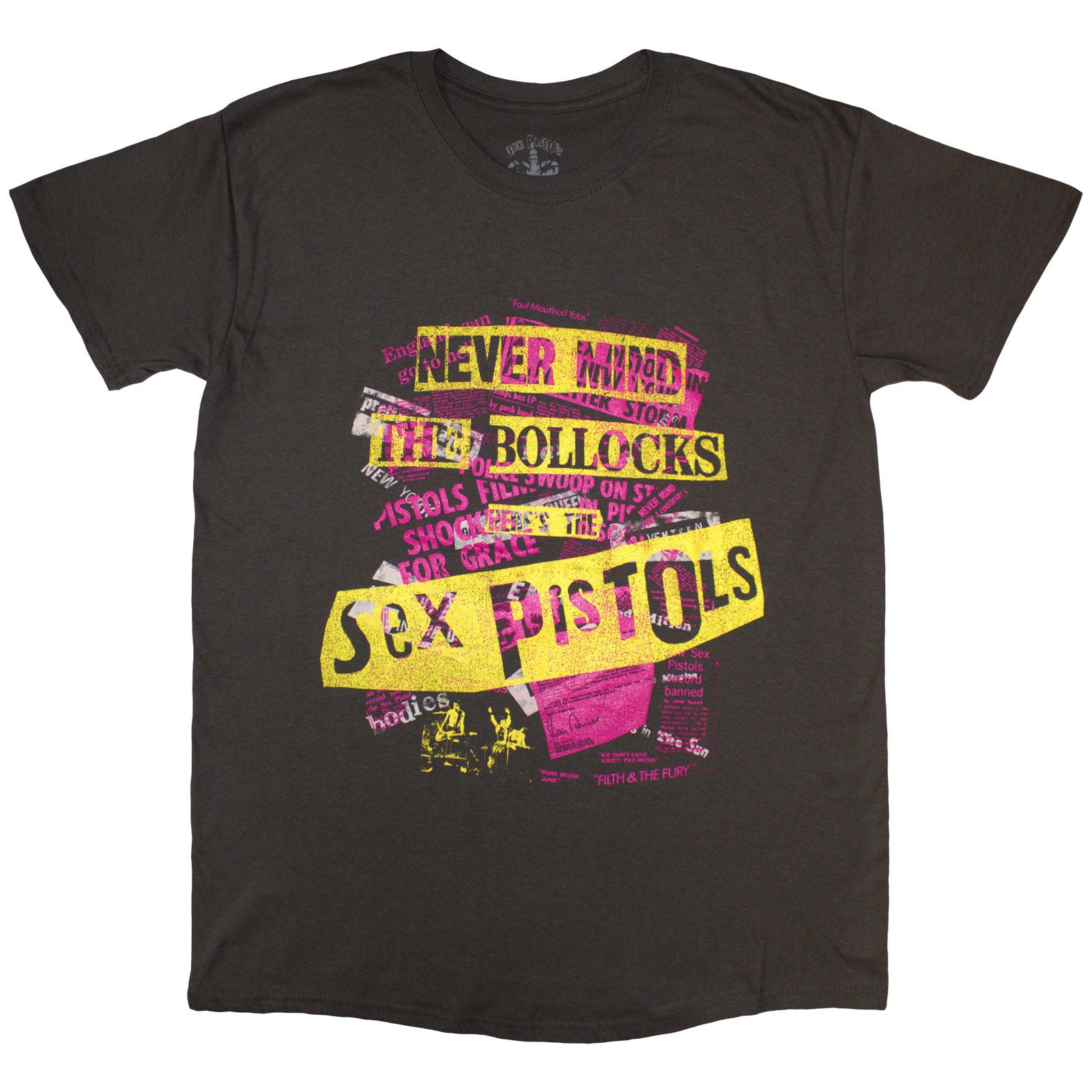 THE SEX PISTOLS - NMTB TEXT OVERLAY - T-Shirt Grey
