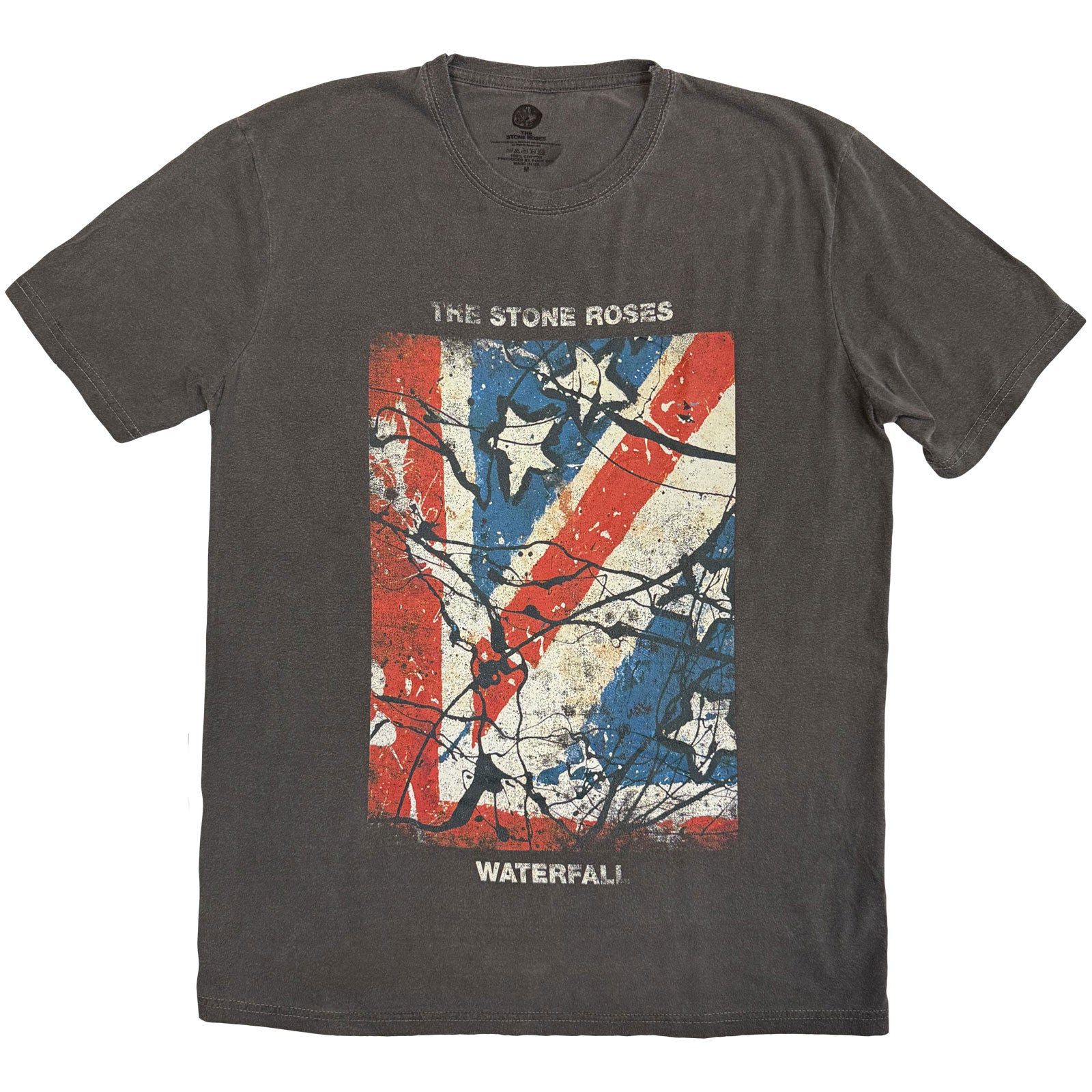 STONE ROSES, THE - WATERFALL JUMBO-PRINT STONE WASH - Stone Wash T-Shirt Grey
