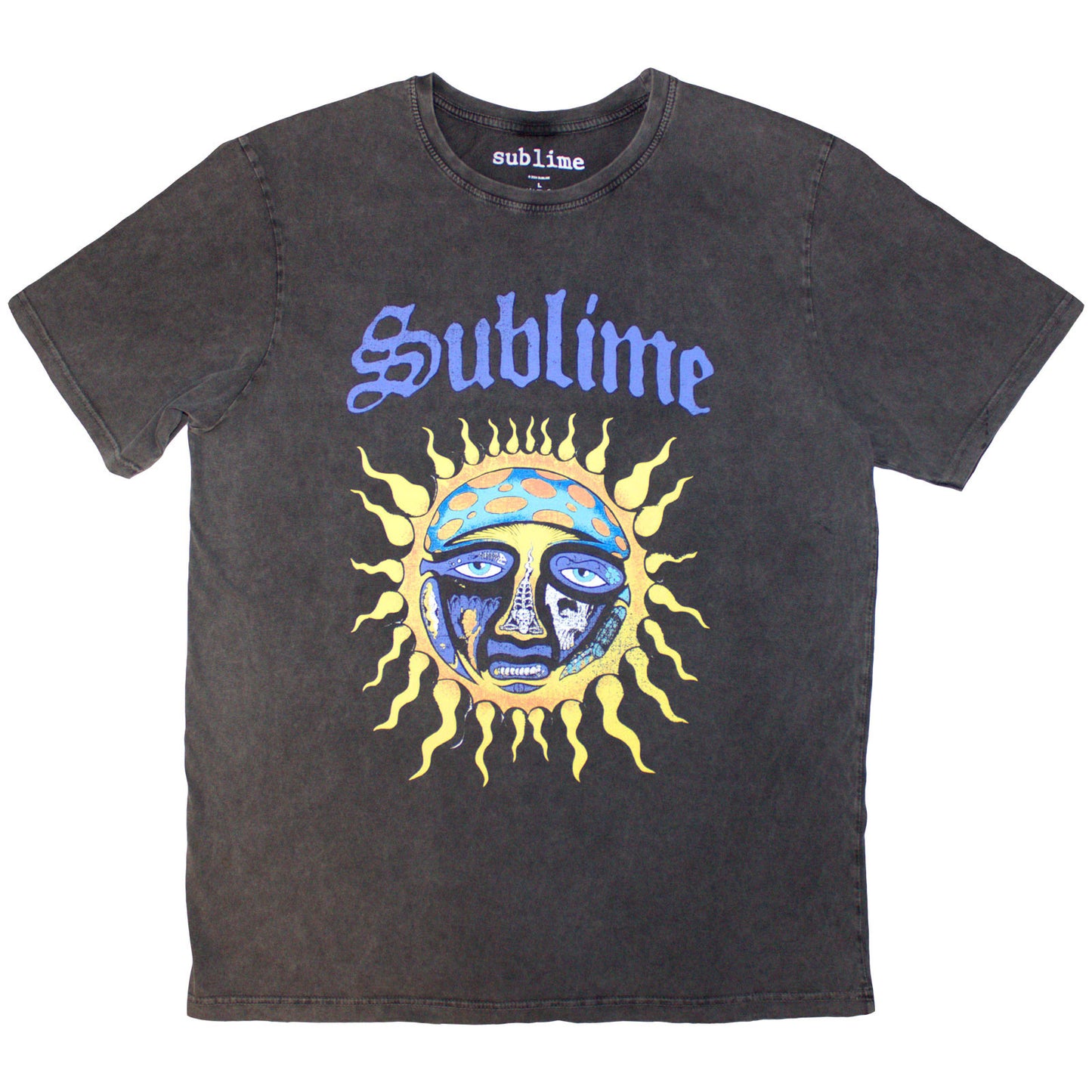 SUBLIME - SUN LOGO - Stone Wash T-Shirt Grey