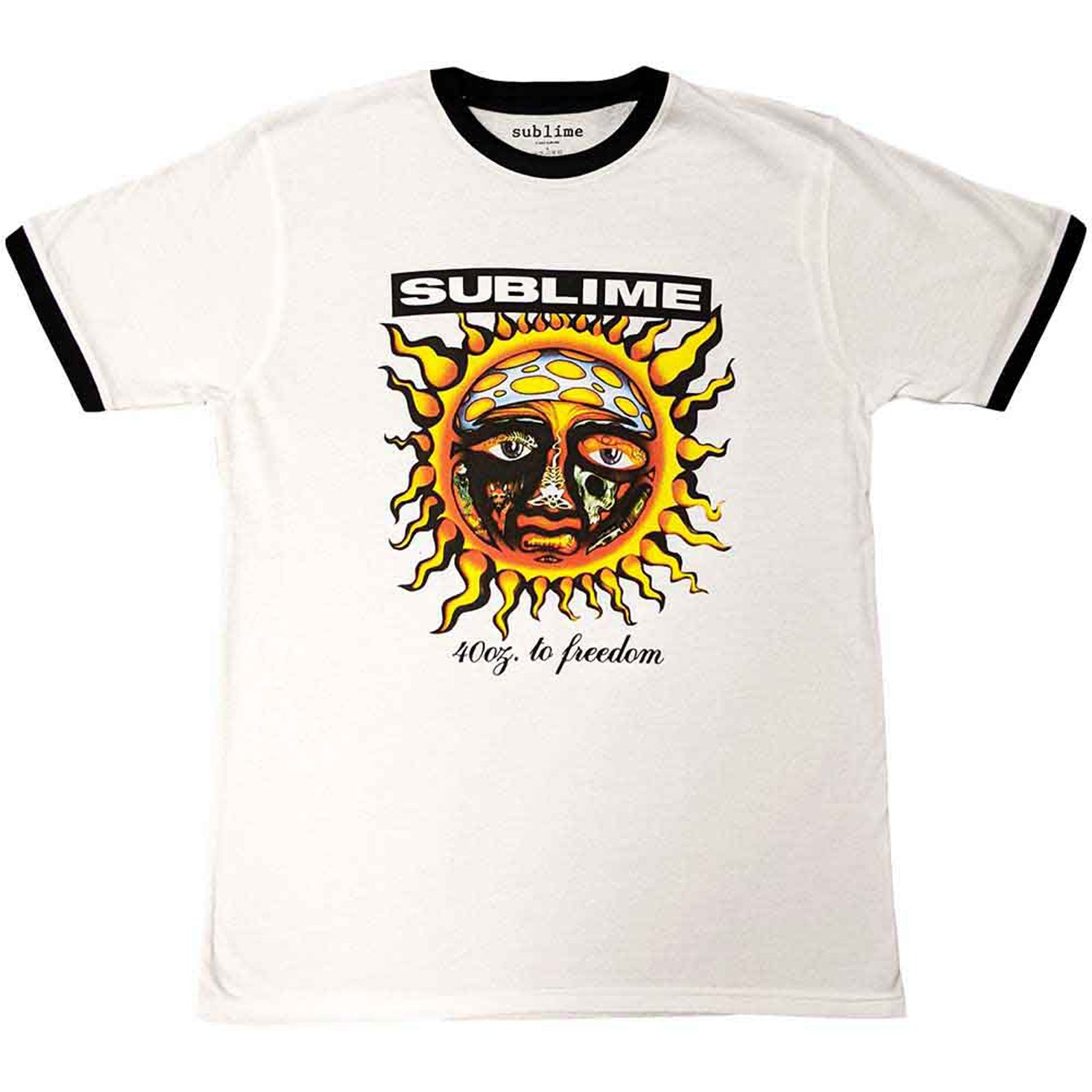 SUBLIME - 40OZ. TO FREEDOM - Ringer T-Shirt White