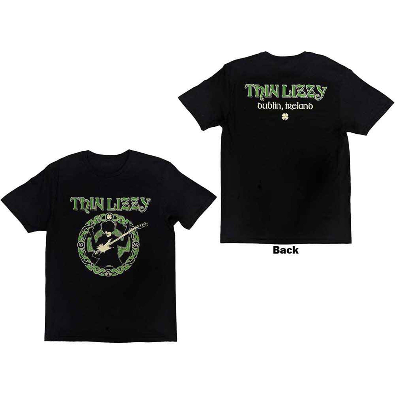 THIN LIZZY - CELTIC RING - T-Shirt Black (Back Print)