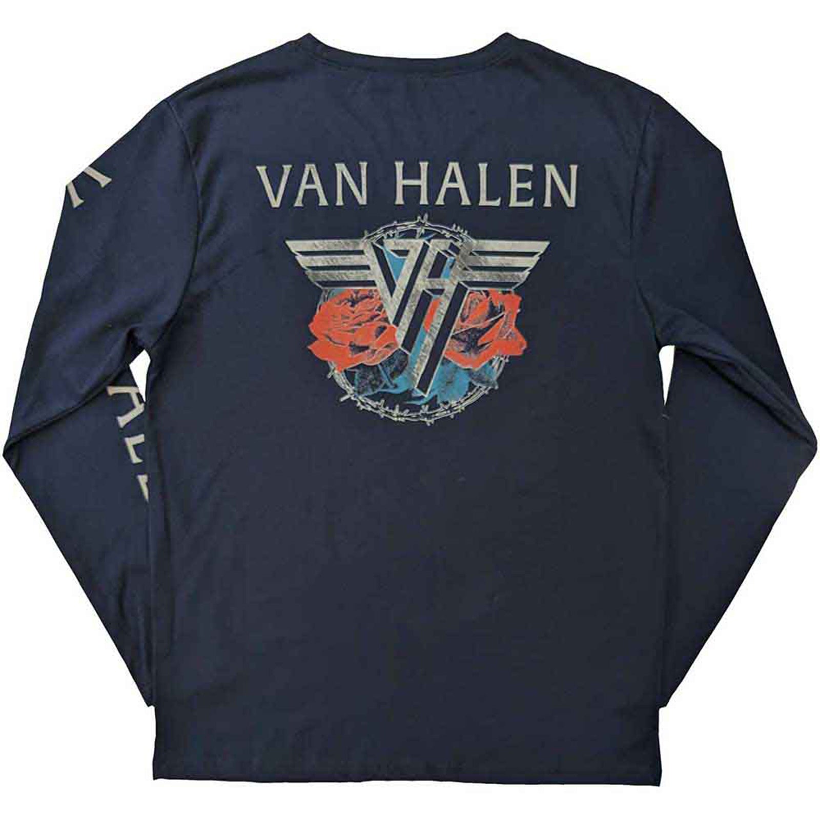 VAN HALEN - 84 TOUR - Long Sleeve T-Shirt Blue (Back & Sleeve Print)