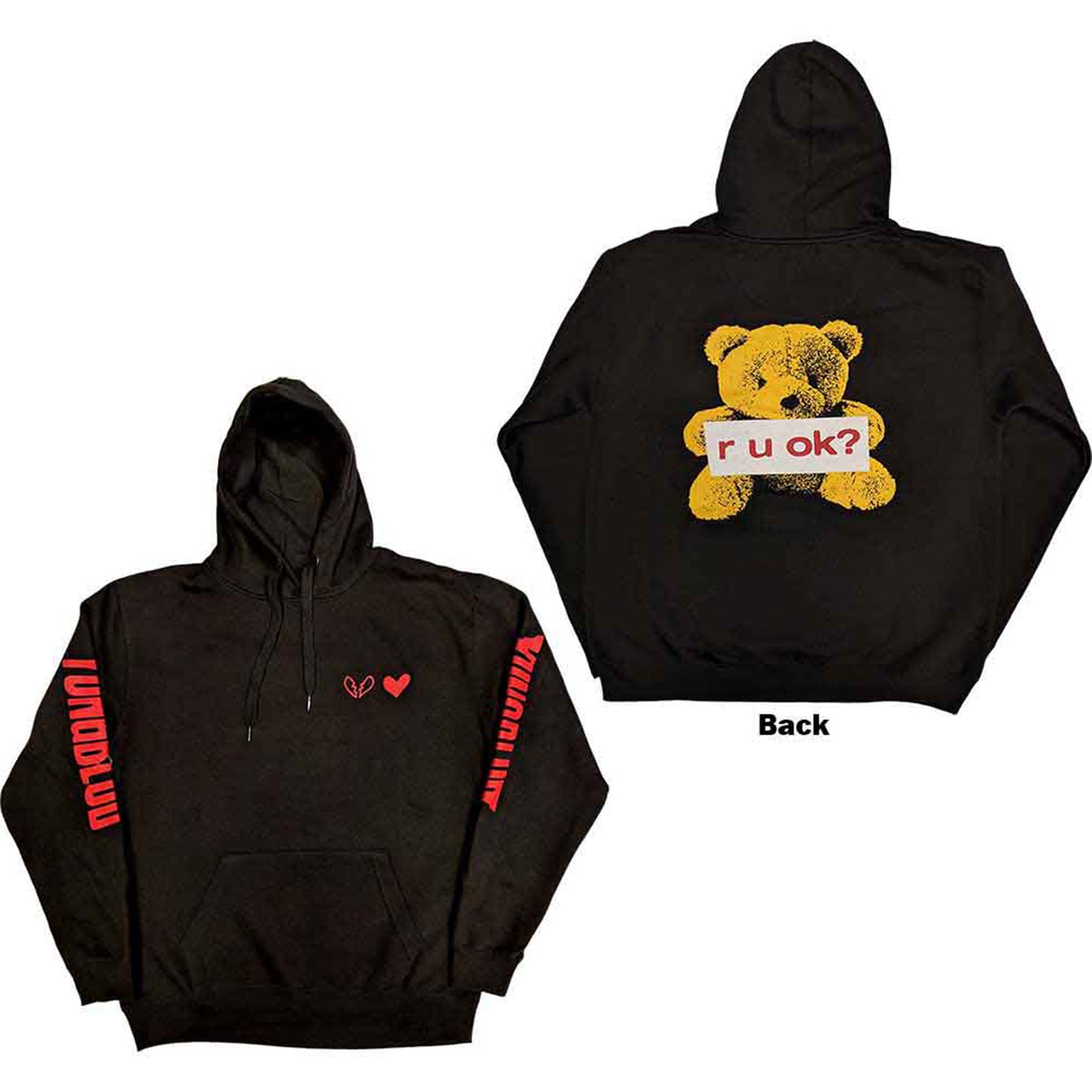 YUNGBLUD - R-U-OK? - Pullover Hoodie Black (Back Print)
